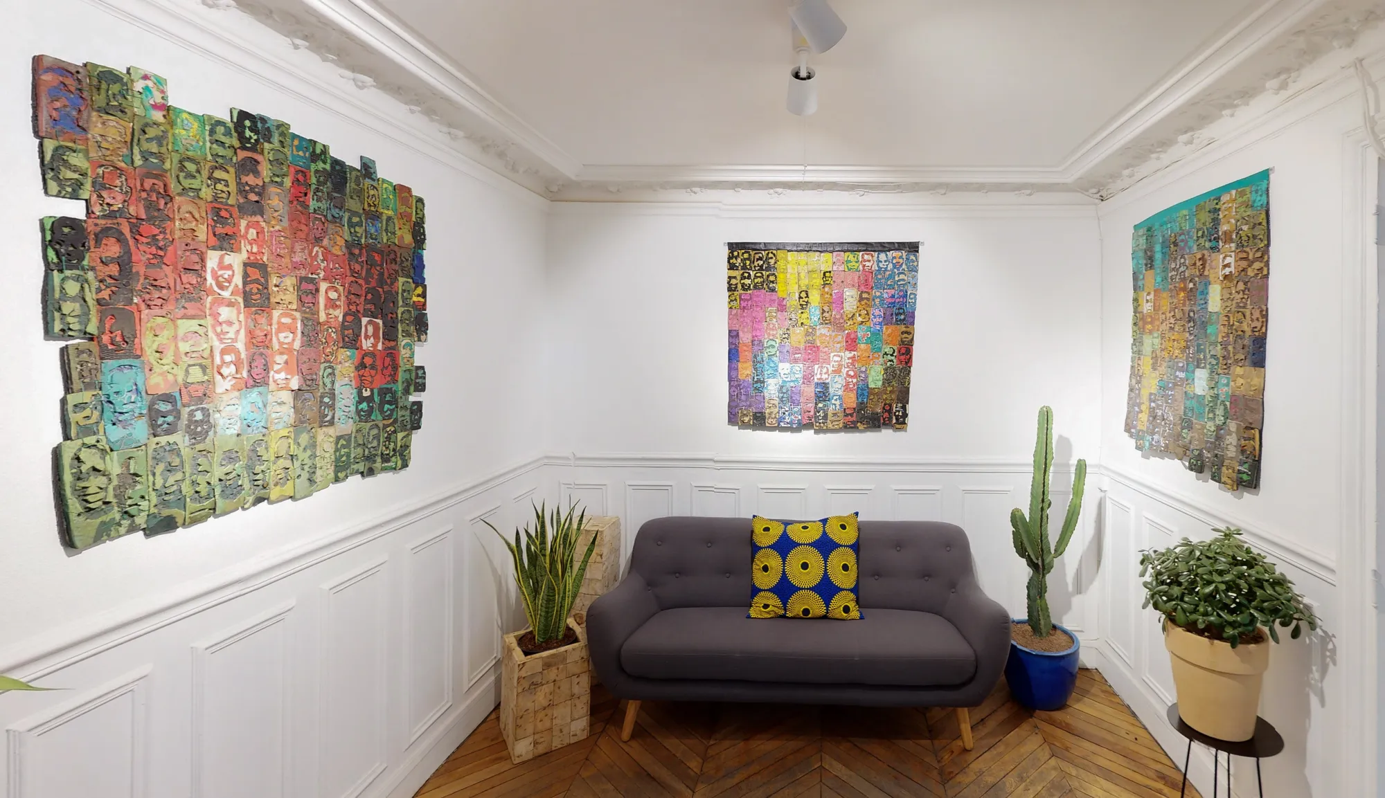 Aristide Kouame ; view of the exhibition "Babi est Doux". Photo ©Ussi'n.