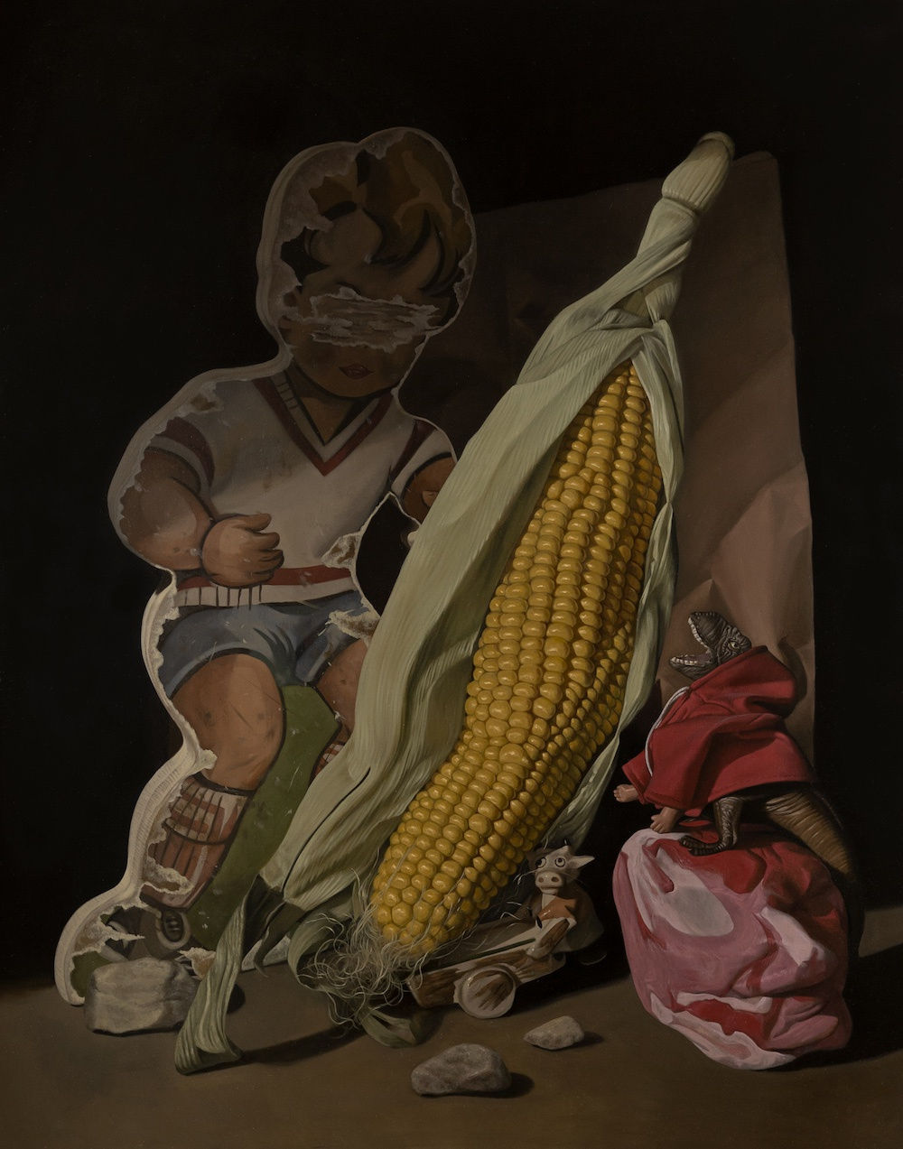 Josh Juett, Cobbled Together, 2024, oil on canvas, 122 x 152cm.