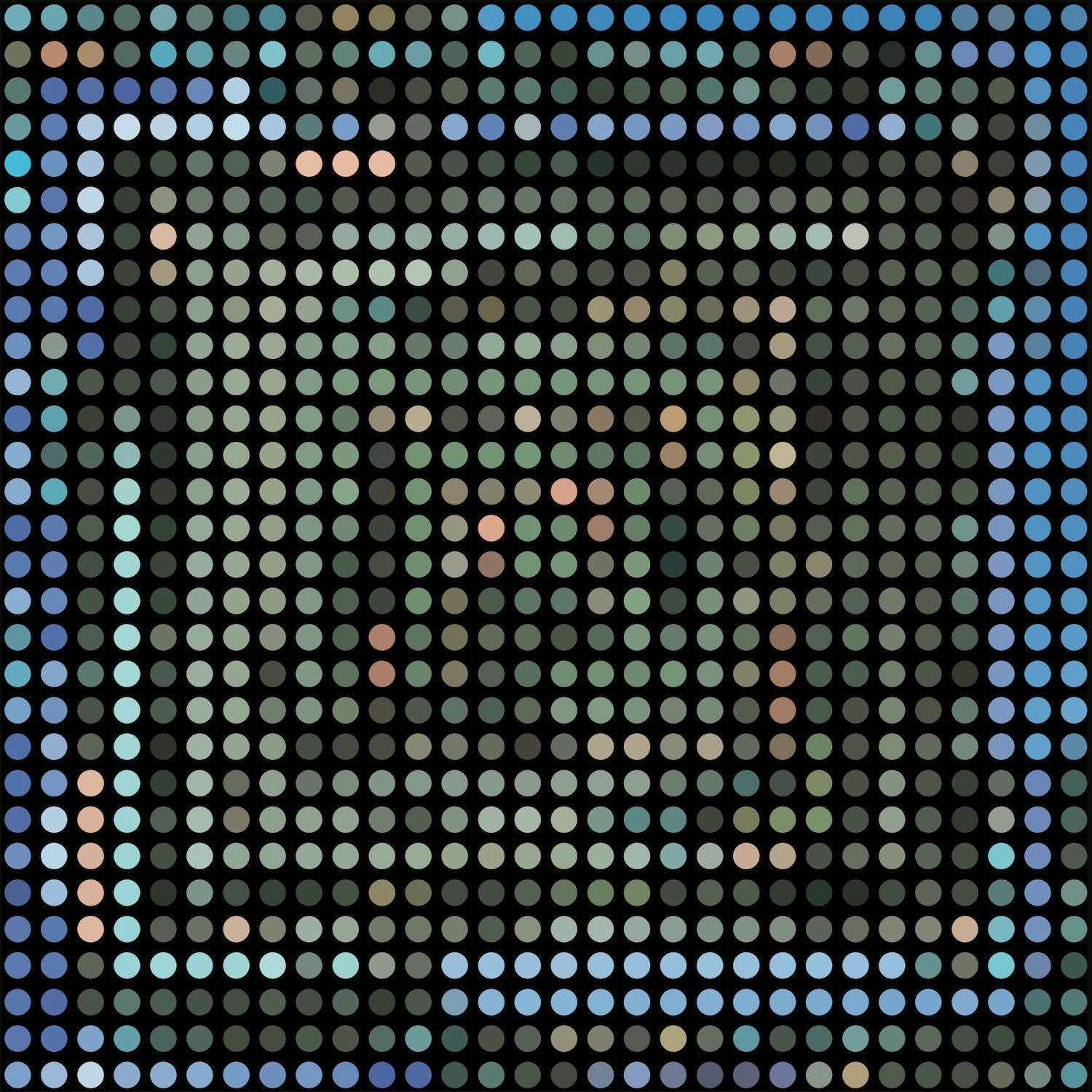 Bruce Munro, 34° 6’ 40.22” S 141° 54’ 31.23” E , 1.05m (W) x 1.05m (H) x 82mm (D)