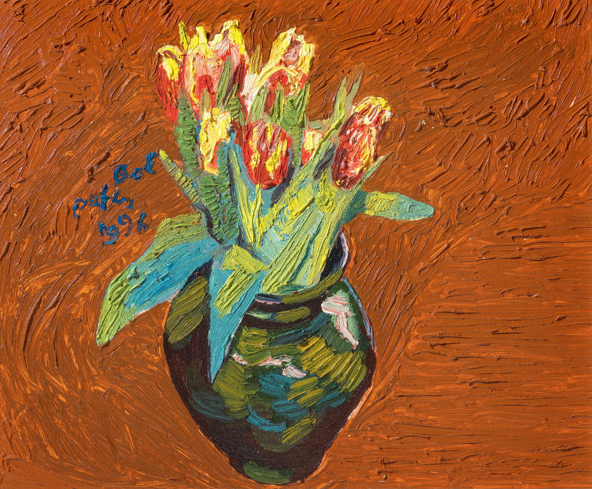 Peter Bol, Gesloten tulpjes, 1996, 50x60 cm