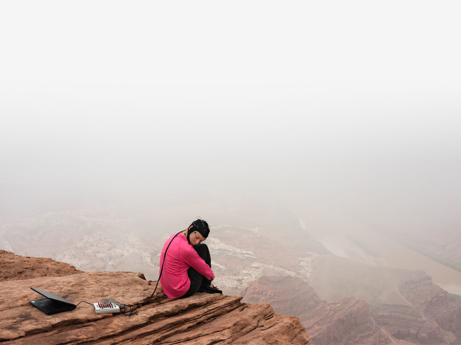 Lucas Foglia, Kate in an EEG Study of Cognition in the Wild, Strayer Lab, University of Utah, Utah