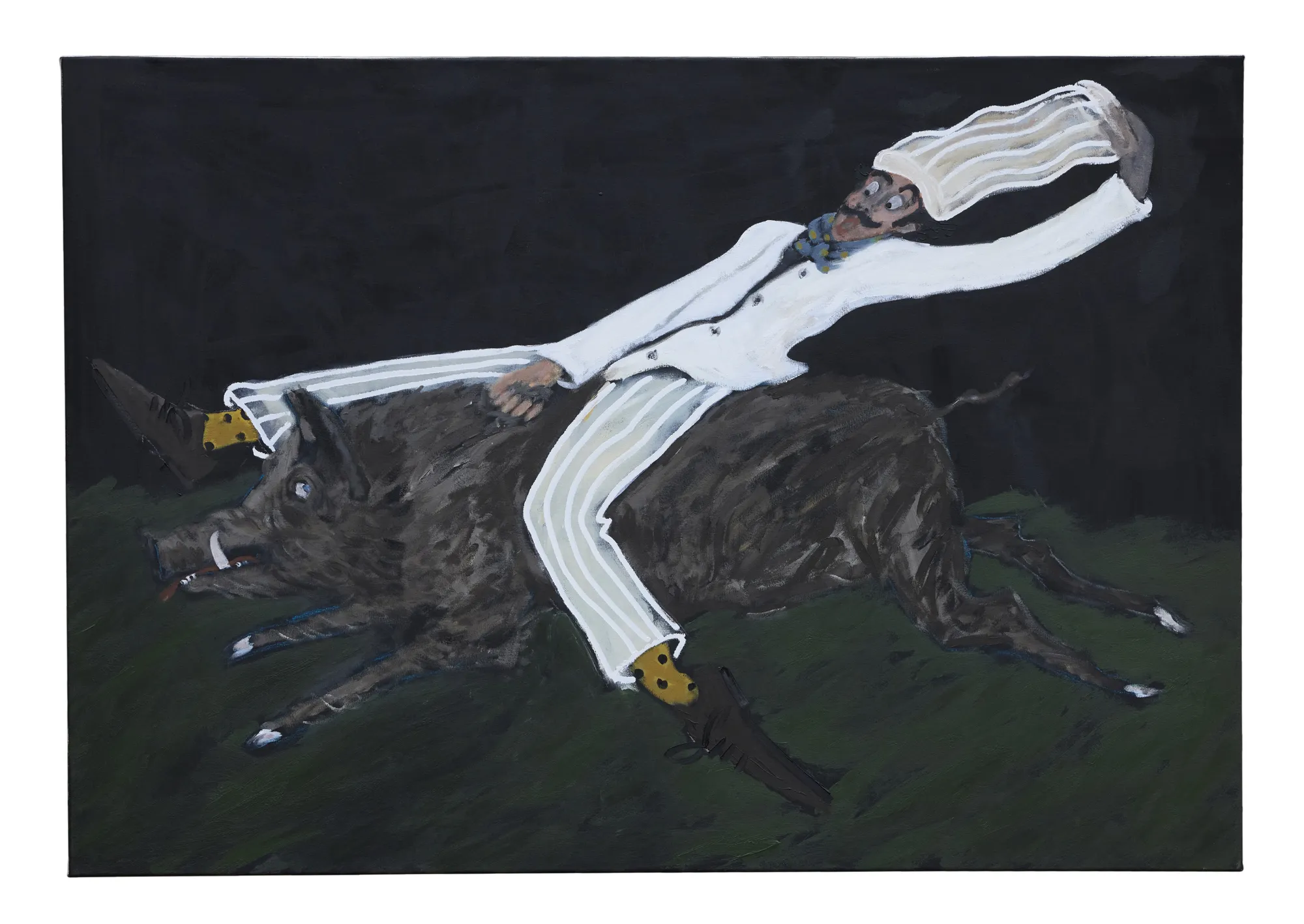 Wild Boar, 2025 Acrylic on canvas 50 x 70 7/8 in. (125 x 180 cm)