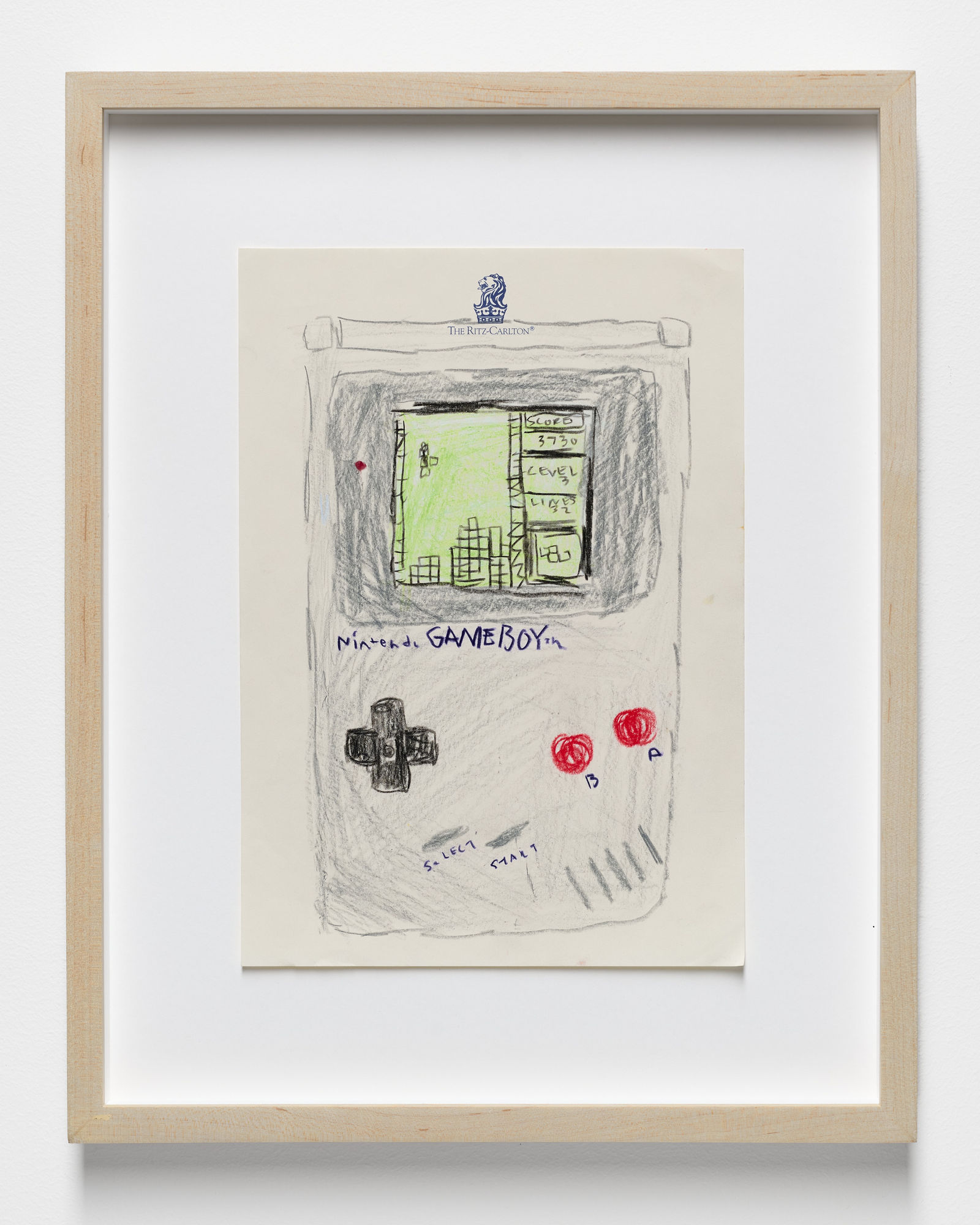 The Original Mobile Game, 2024 Color pencil on paper Paper: 10 x 7.5 inches (25.4 x 19 cm) Frame: 14 x 11 inches (35.5 x 27.9 cm)