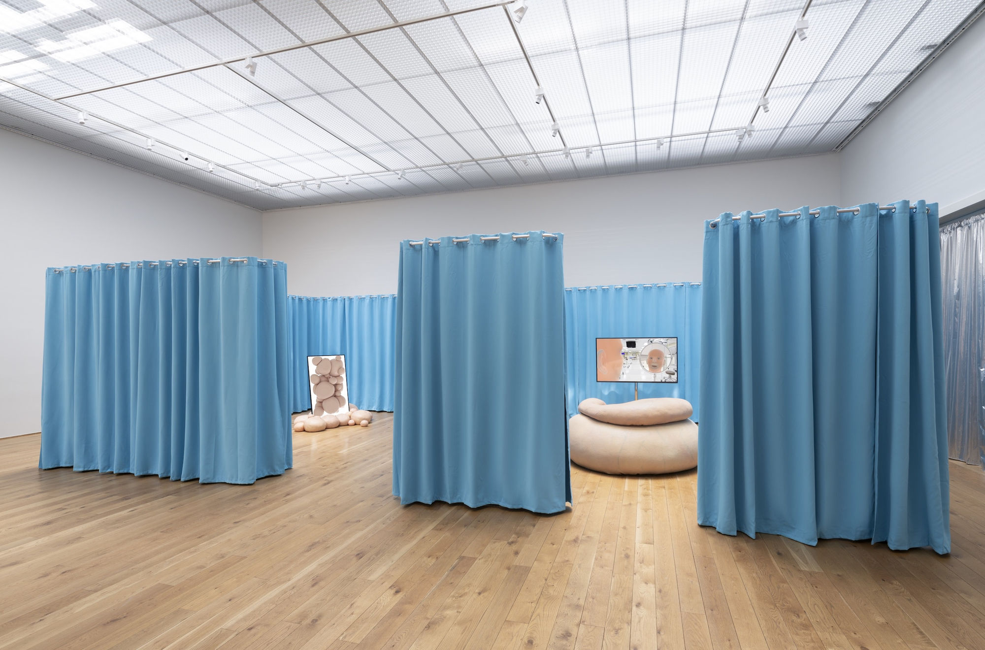 Stine Deja, Synthetic Seduction, 2018 (w. Marie Munk). Installation view from "Teknokroppen" at Fuglsang Kunstmuseum, Toreby.