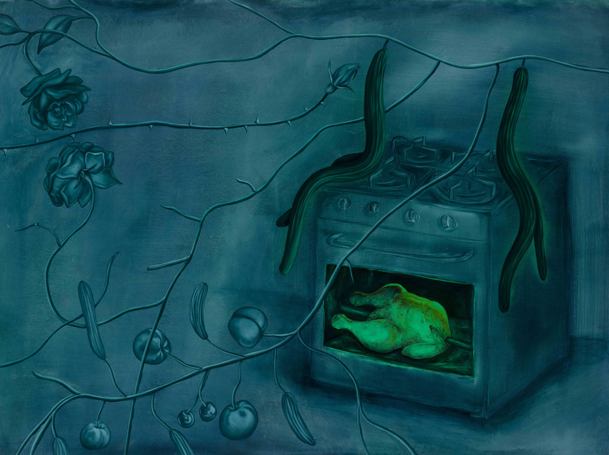 Minoo Yalsohrabi, A Broken Relationship, 2022-2023, Oil and acrylic on canvas, 60 X 80 CM | 23.5 X 31.5 IN