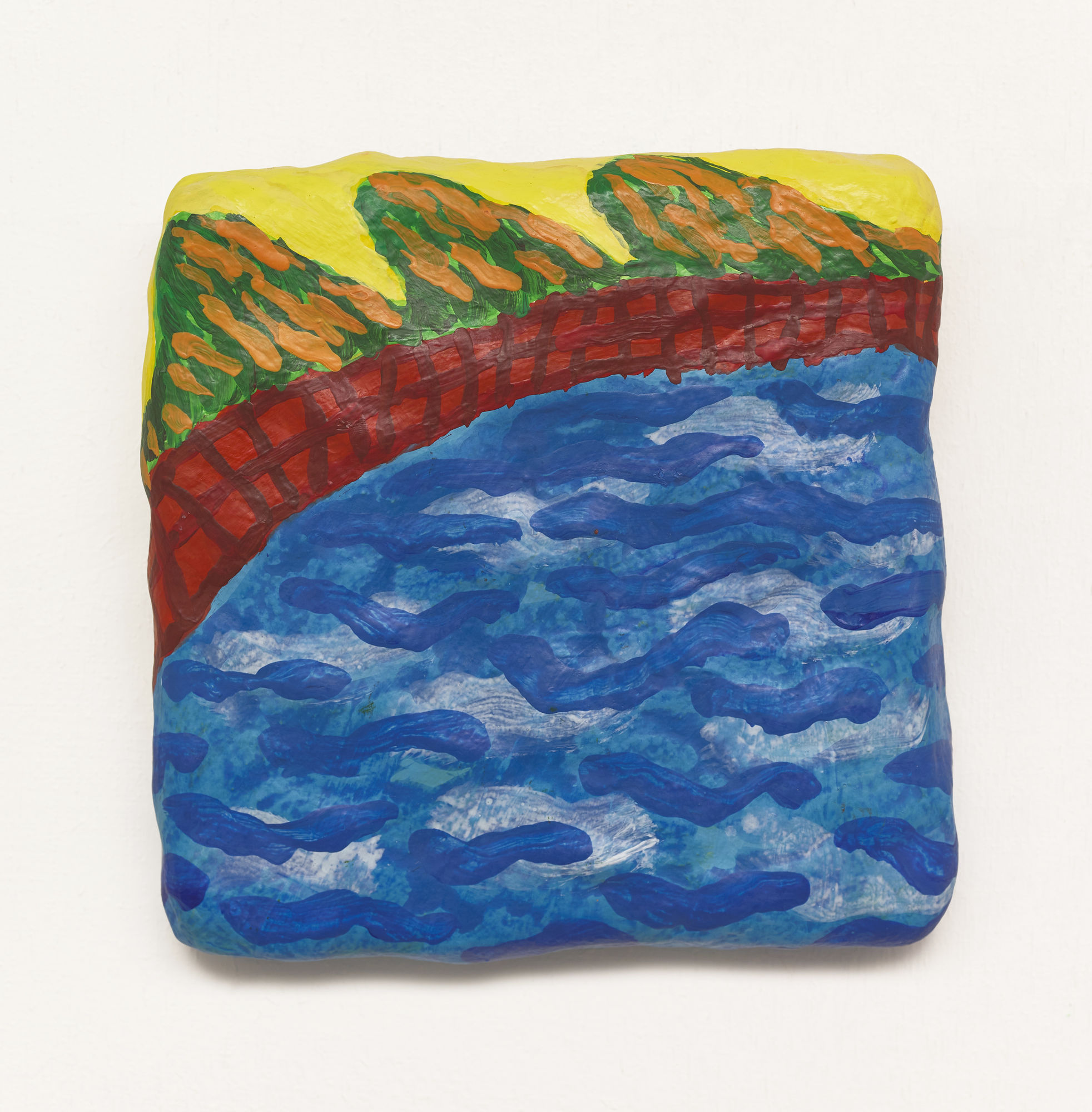 MOOn Kyuhwa 수영하러 와, 2023 Acrylic on paper clay 15 x 14.5 x 2.5cm