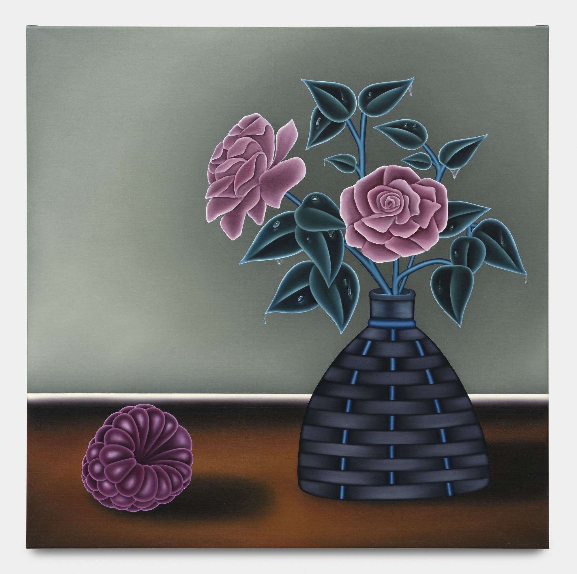 Laure Mary-Couégnias La Fugitiva, 2023 Oil on Linen 90 x 90 x 3 cm. 35 ½ x 35 ½ x 1 in.