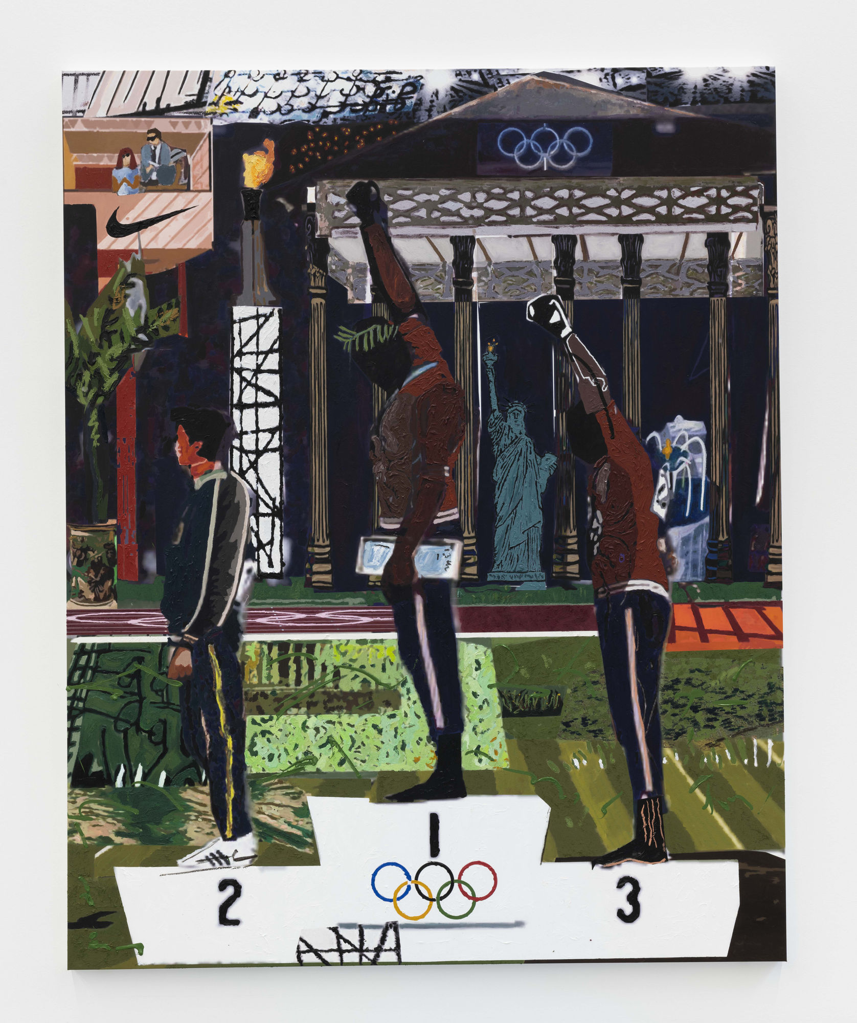 Olivier Souffrant Sole, 2023 Acrylic and archival CMYK ink on canvas 254 x 203 x 4 cm. 100 x 80 x 1 ½ in.