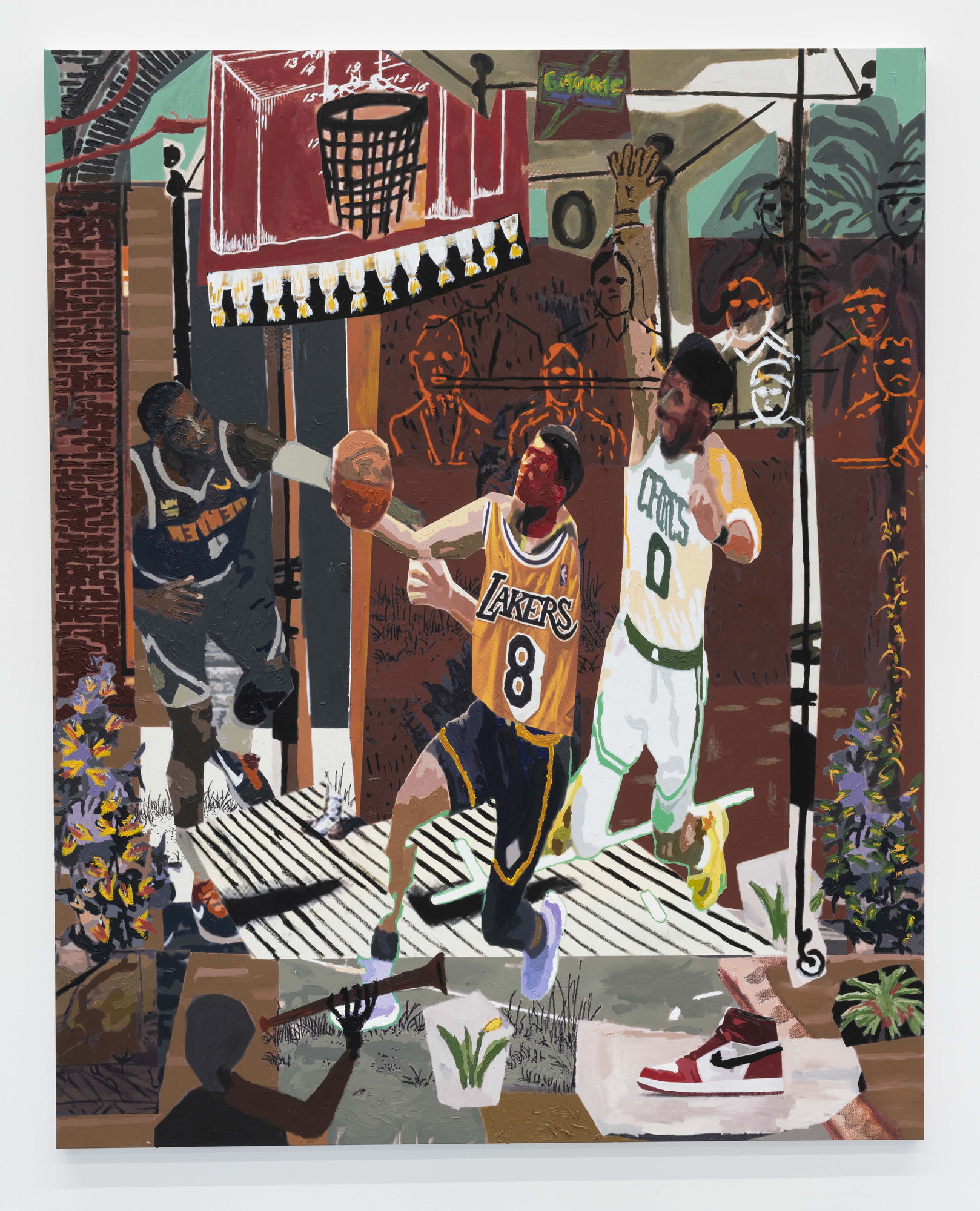Olivier Souffrant Like Mamba, 2023 Acrylic and archival CMYK ink on canvas 254 x 203 x 4 cm. 100 x 80 x 1 ½ in.
