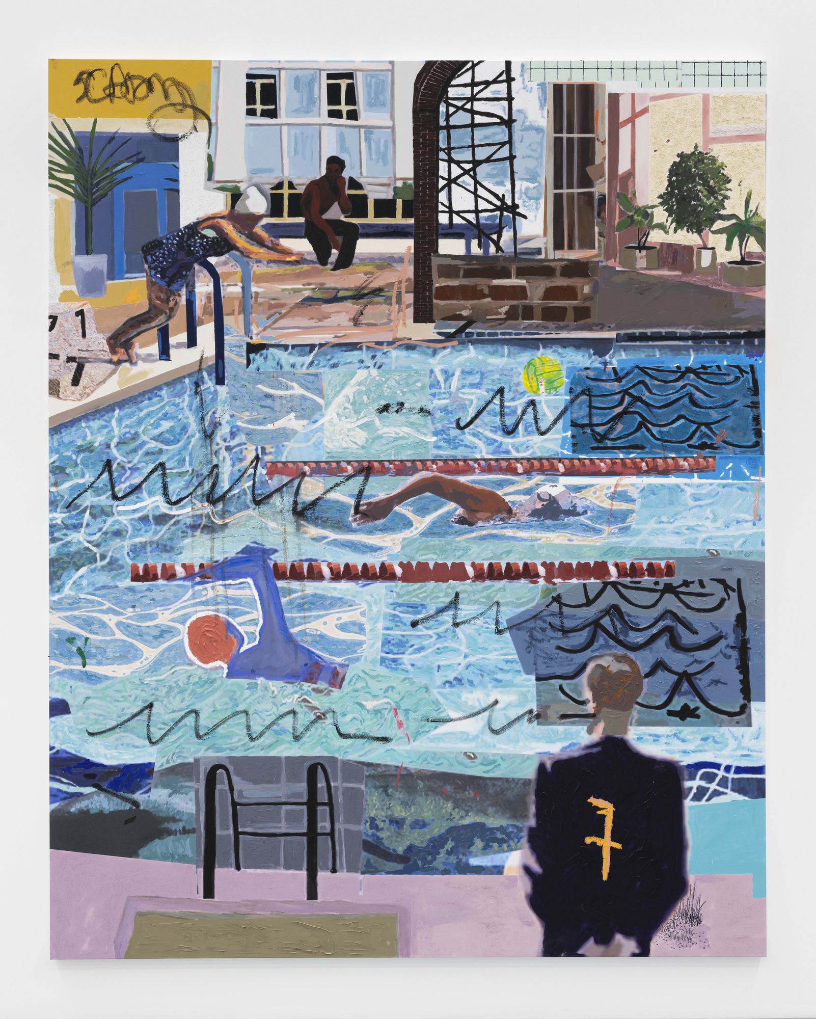 Olivier Souffrant Untitled, 2023 Acrylic and archival CMYK ink on canvas 254 x 203.2 x 4 cm. 100 x 80 x 1 ½ in.