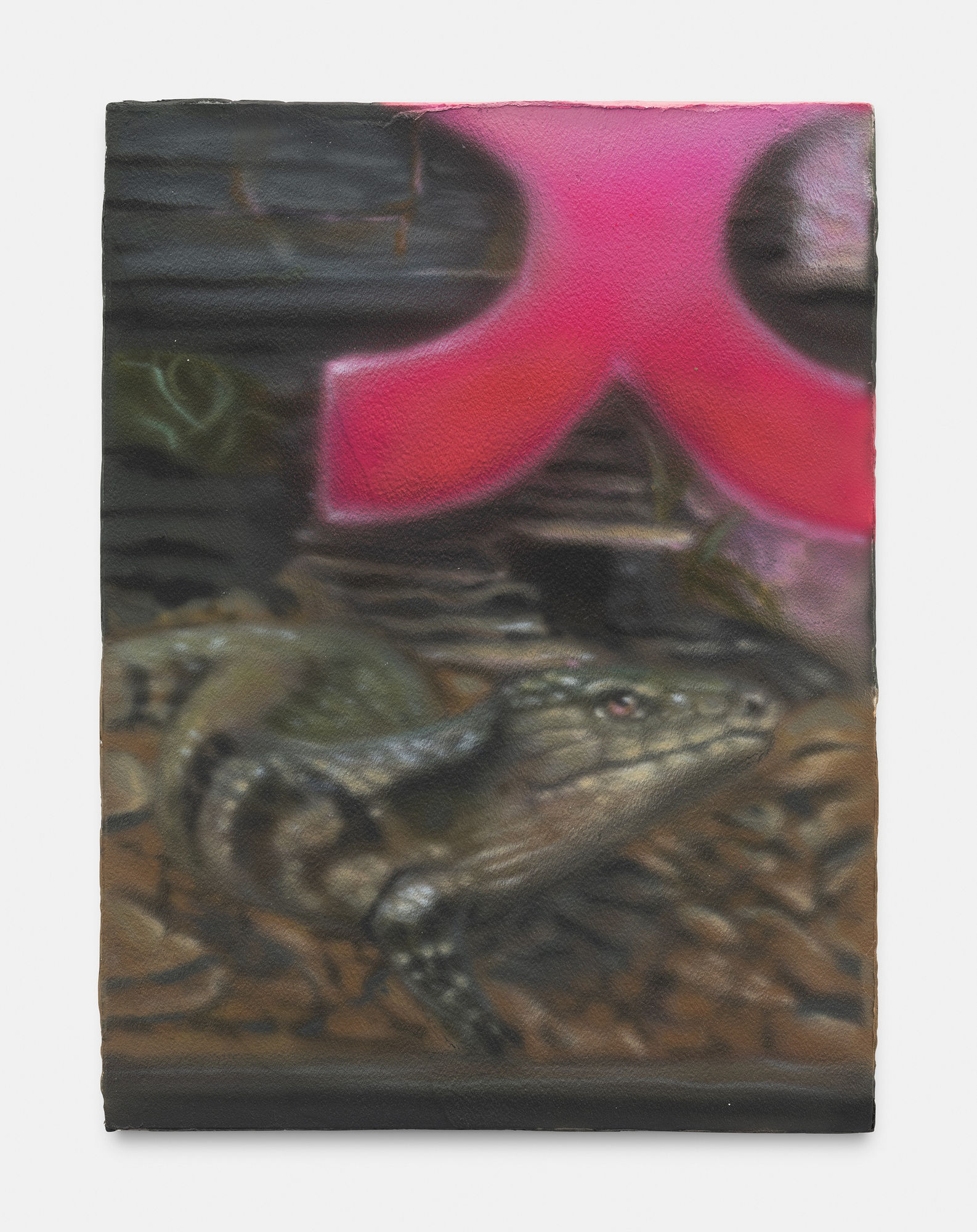 Jack Jubb Gnosis (XXX), 2023 Signed "JJ 23" on the back Acrylic, Acrylic medium on cradled wooden panel 41 x 31 x 5 cm.