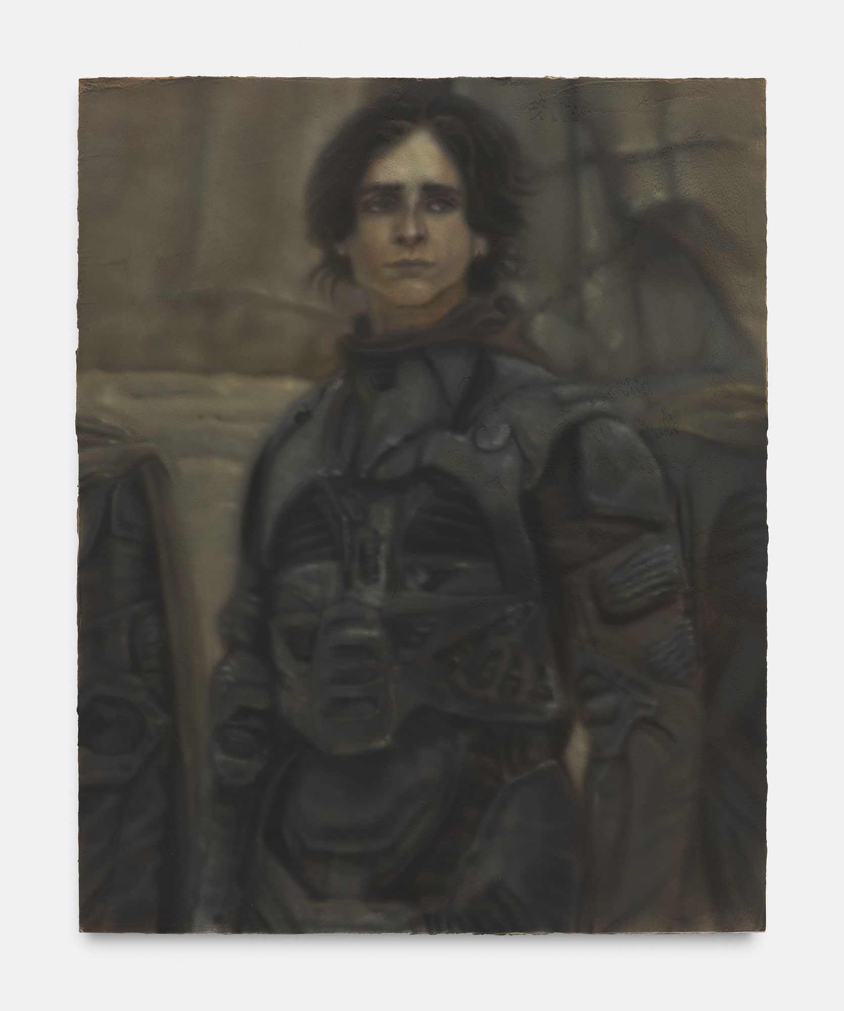 Jack Jubb Bivalve (Villeneuve), 2023 Signed "JJ 23" on the back Acrylic, Acrylic medium on cradled wooden panel 76 x 61 x 5 cm.