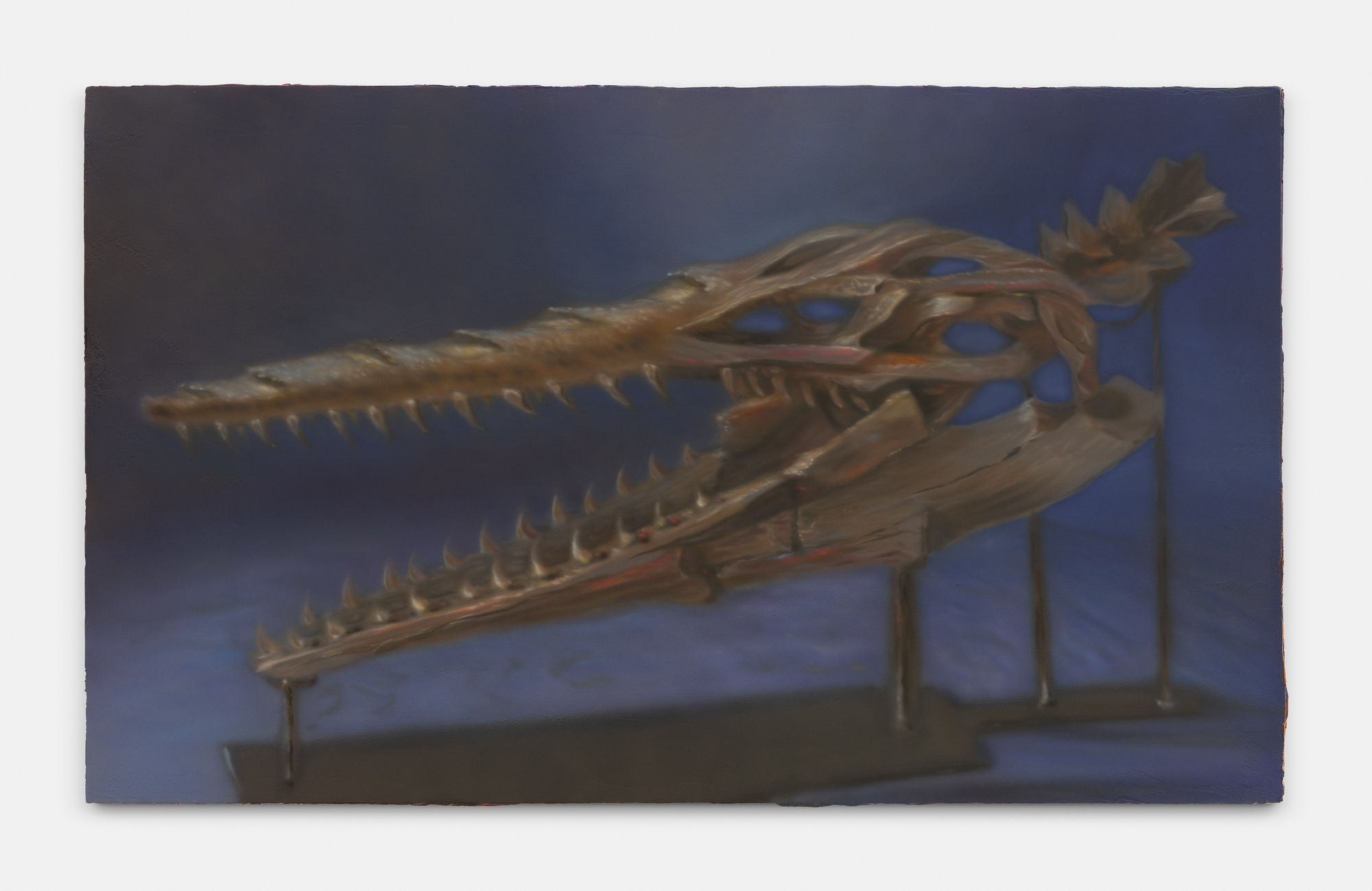 Jack Jubb Survivor’s Guilt, 2023 Signed "JJ 23" on the back Acrylic medium on cradled wooden panel 92 x 152 x 5 cm.