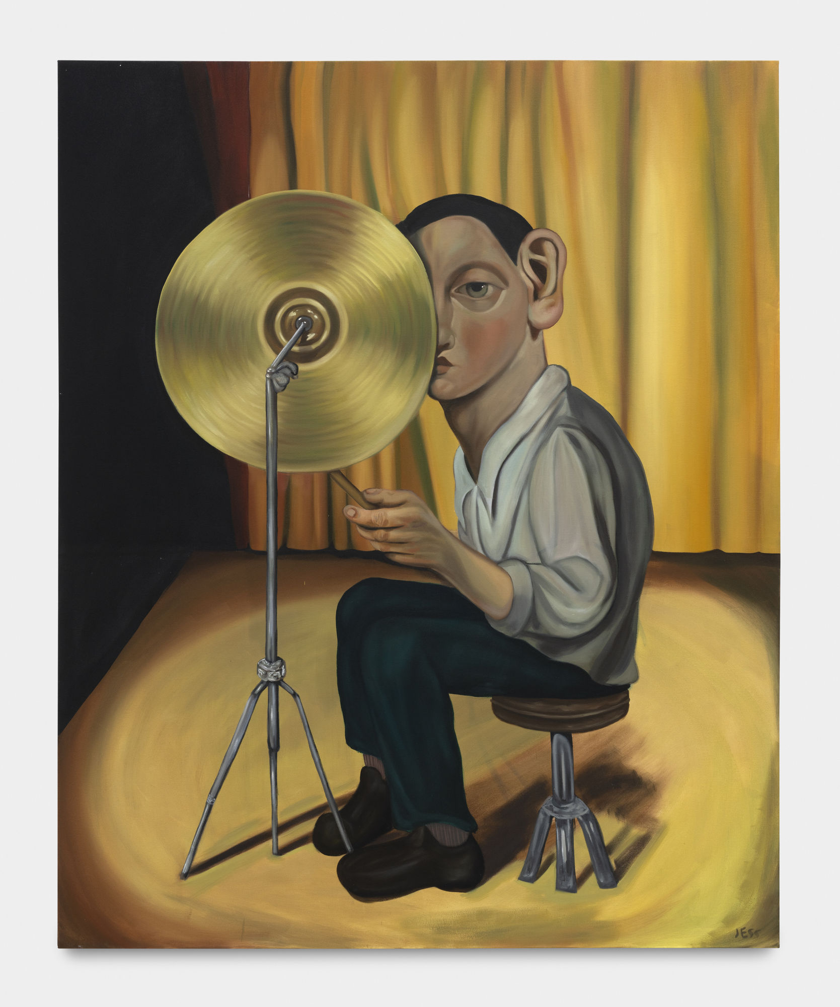 Jess Valice Drummer Studies (triptych), 2022 Oil on canvas 203.2 x 165.1 x 5.1 cm. each 80 x 65 x 2 in. each