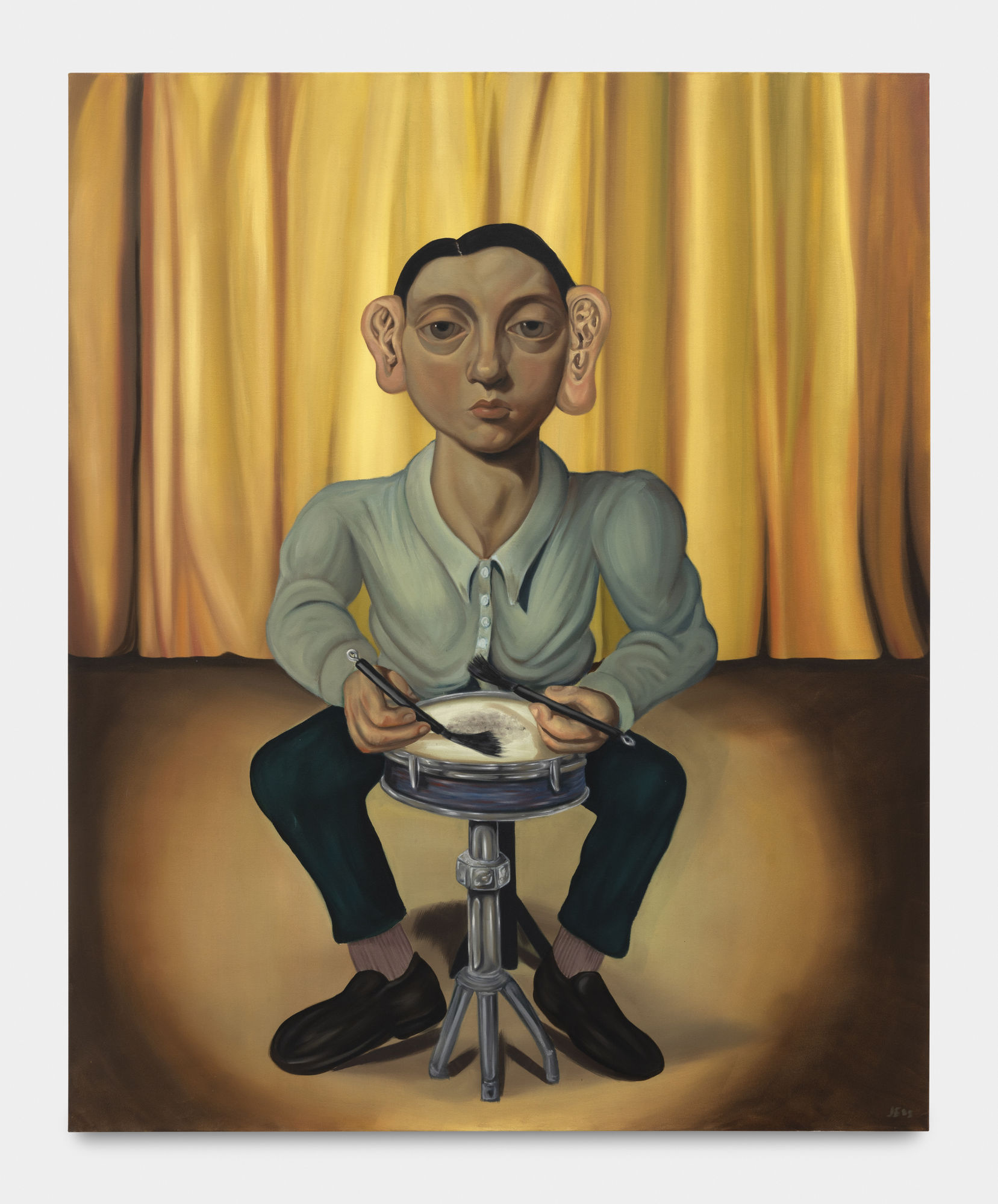 Jess Valice Drummer Studies (triptych), 2022 Oil on canvas 203.2 x 165.1 x 5.1 cm. each 80 x 65 x 2 in. each