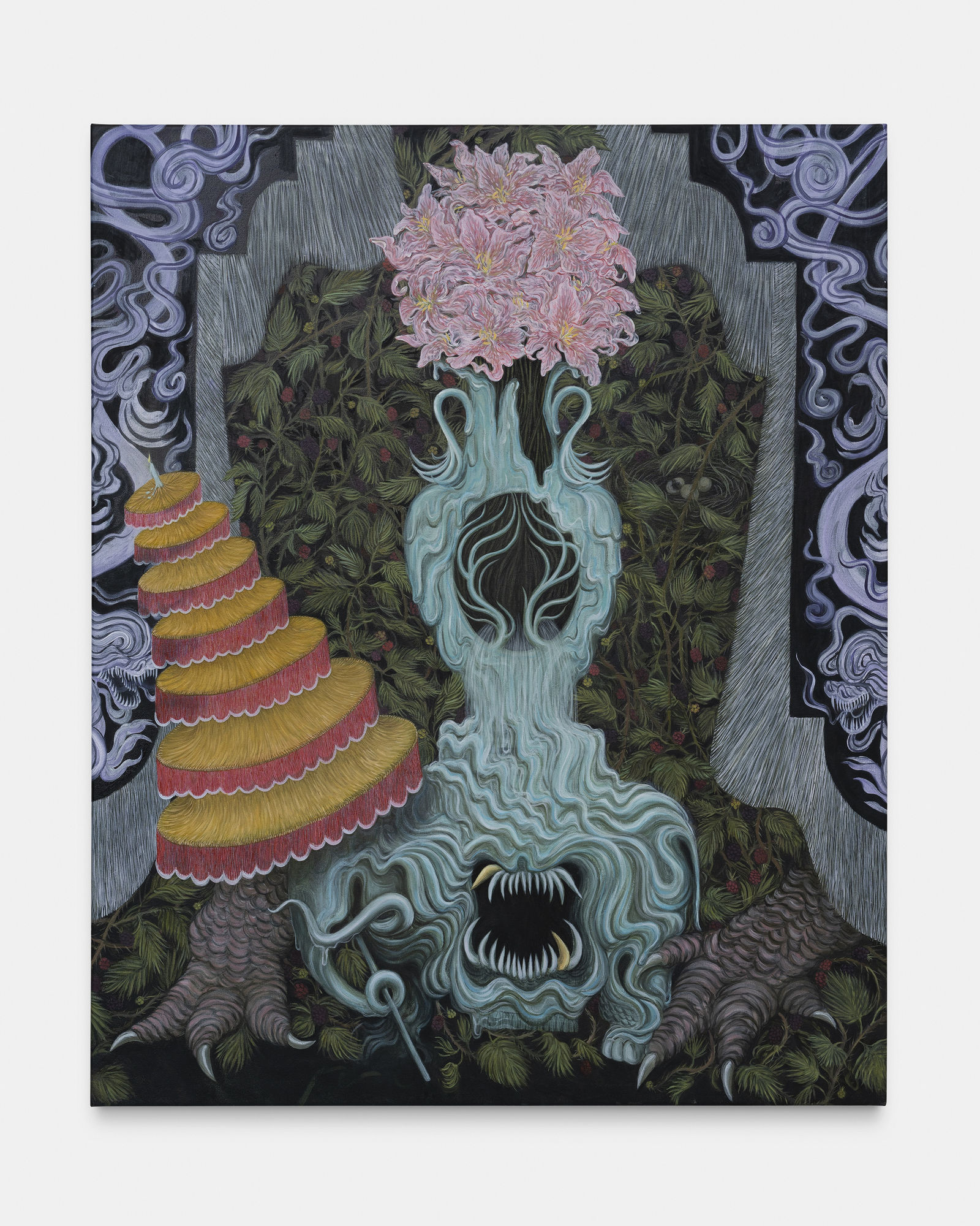 Michelle Nguyen Hungry Reliquary, 2023 Oil on canvas 106.7 x 86.4 cm. 42 x 34 in.