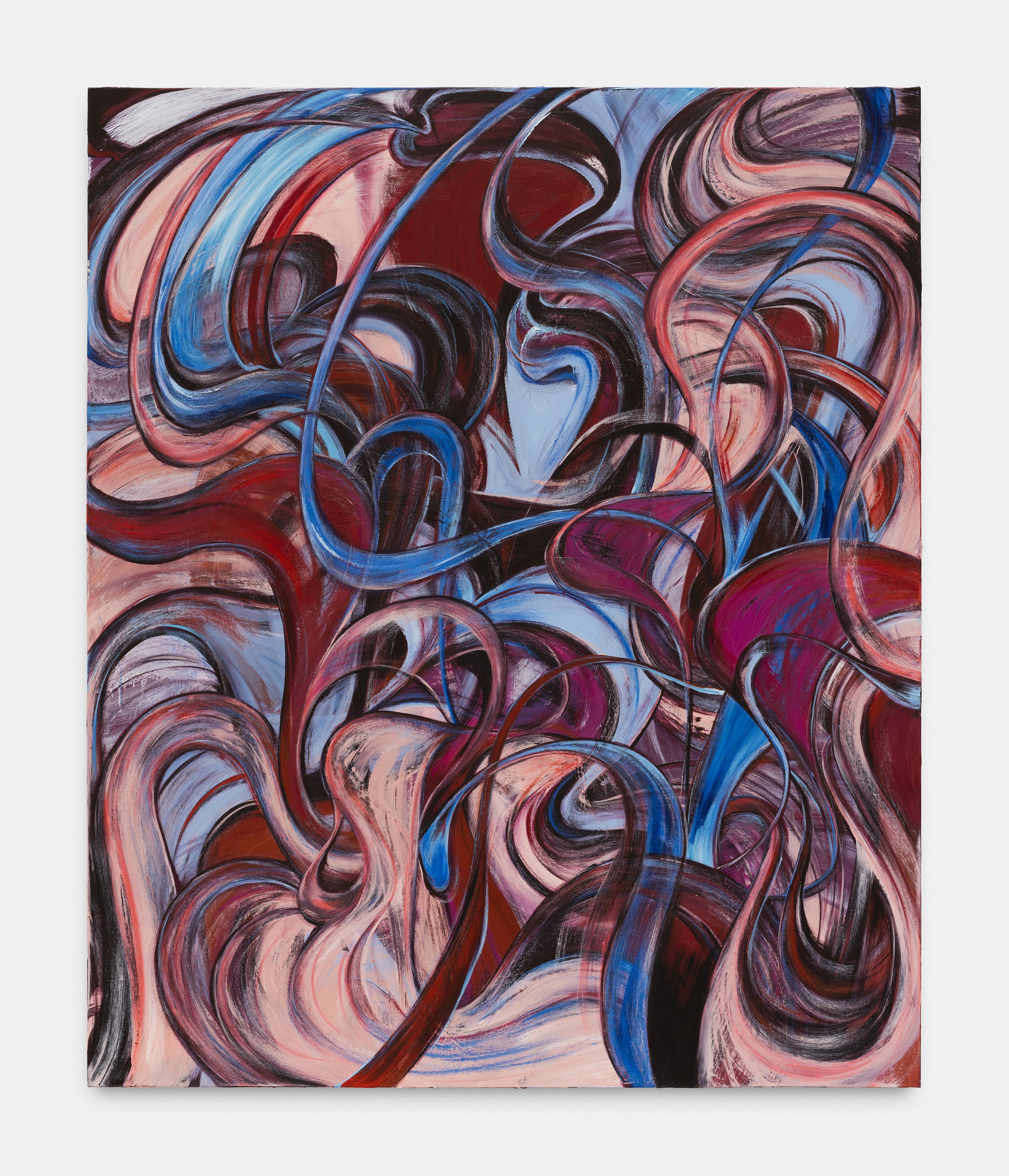 Yuan Fang Two-lane Road 04, 2022 Signed and dated on the back Acrylic on canvas 183 x 152 cm. 72 x 60 in.