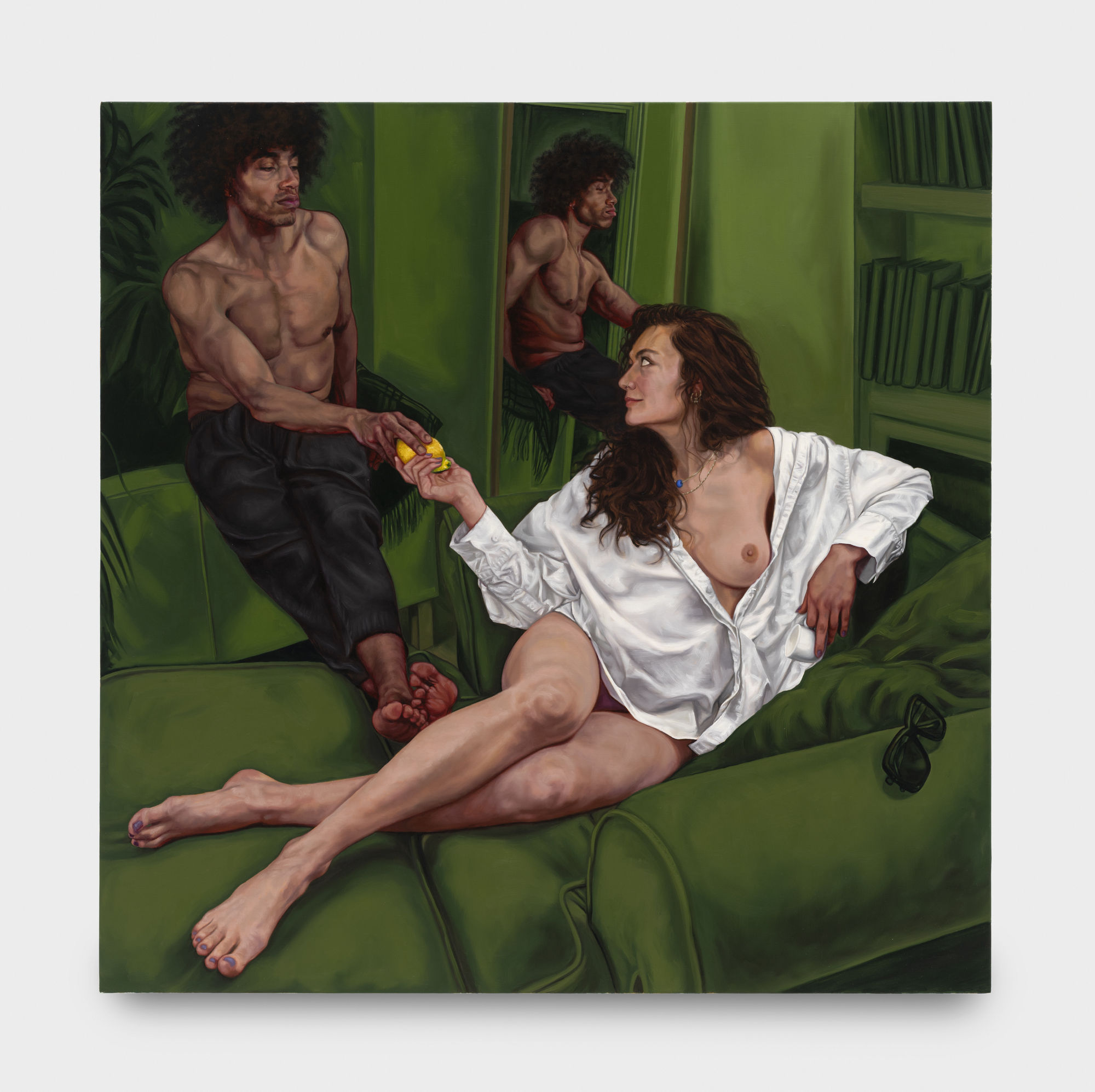 Khushna Sulaman-ButtLEMONADE, 2022 Acrylic and oil on canvas 120 x 120 cm. 47 x 47 in.