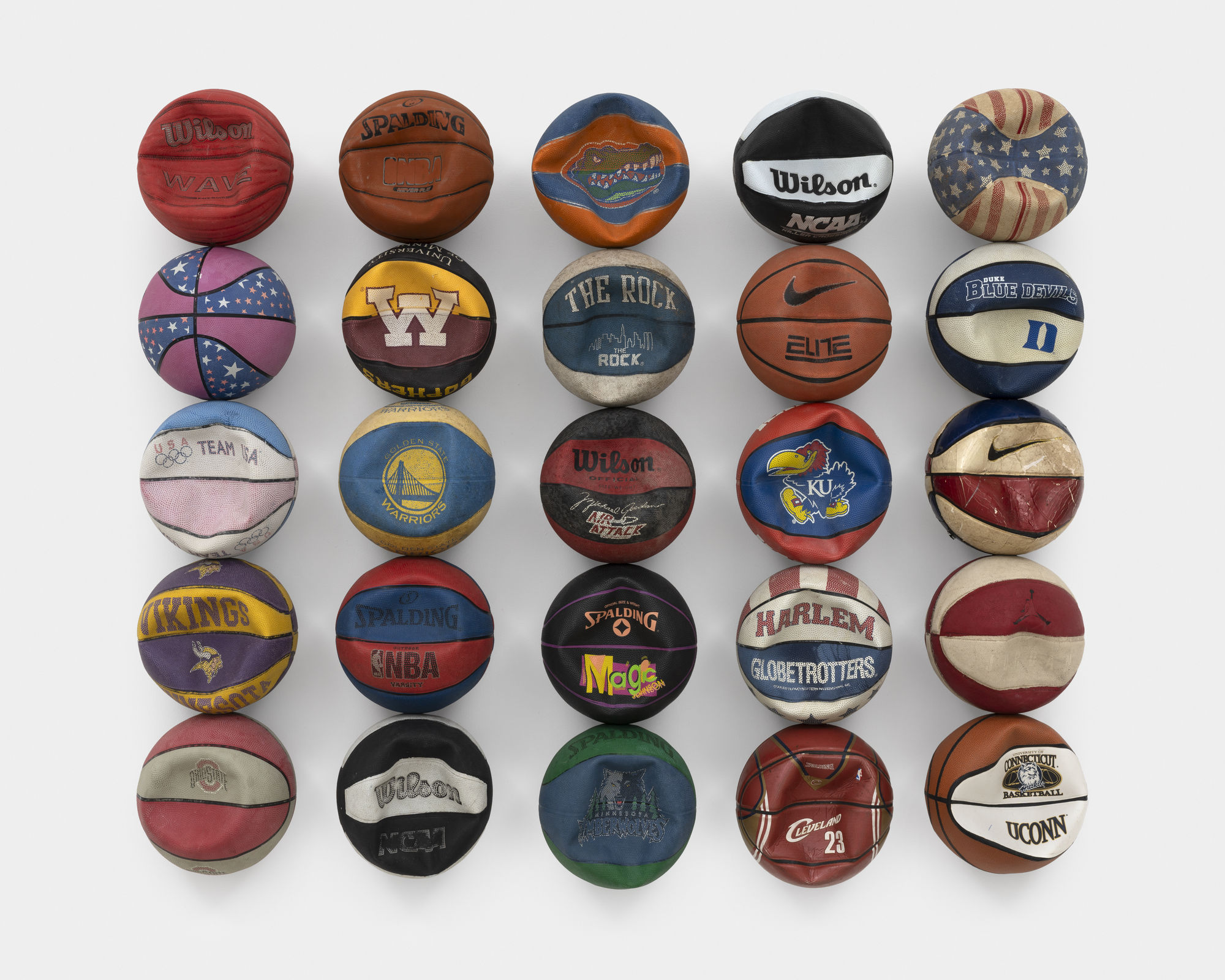 Tyrrell Winston You Can't Spell Winston Without Win Used basketballs, steel, epoxy approx. 115 x 145 x 25 cm. approx. 45 ½ x 57 x 10 in.