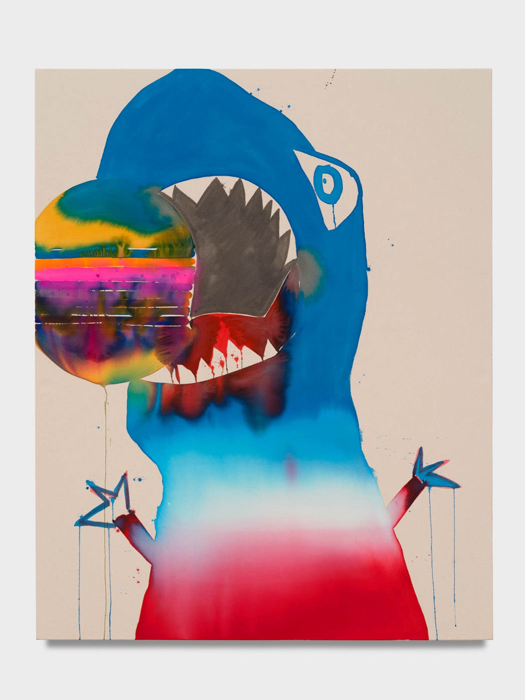 Liz Markus Burgesaurus, 2023 Acrylic on canvas 152.4 x 121.9 cm. 60 x 48 in.