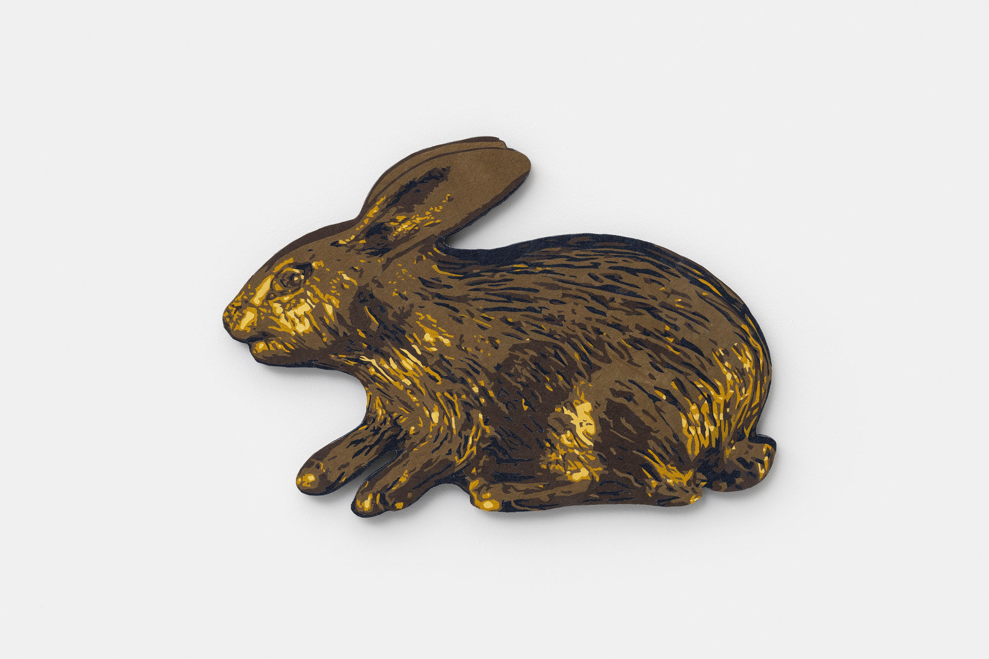 Nick Doyle Bad Bunny, 2023 Dyed denim on custom panel 73.7 x 49.5 cm. 29 x 19 ½ in.