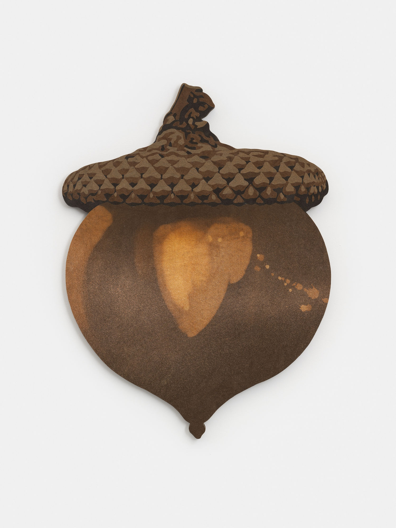 Nick Doyle A Beautiful Nut, 2023 Dyed denim on custom panel 75.6 x 101 cm. 29 ¾ x 39 ¾ in.