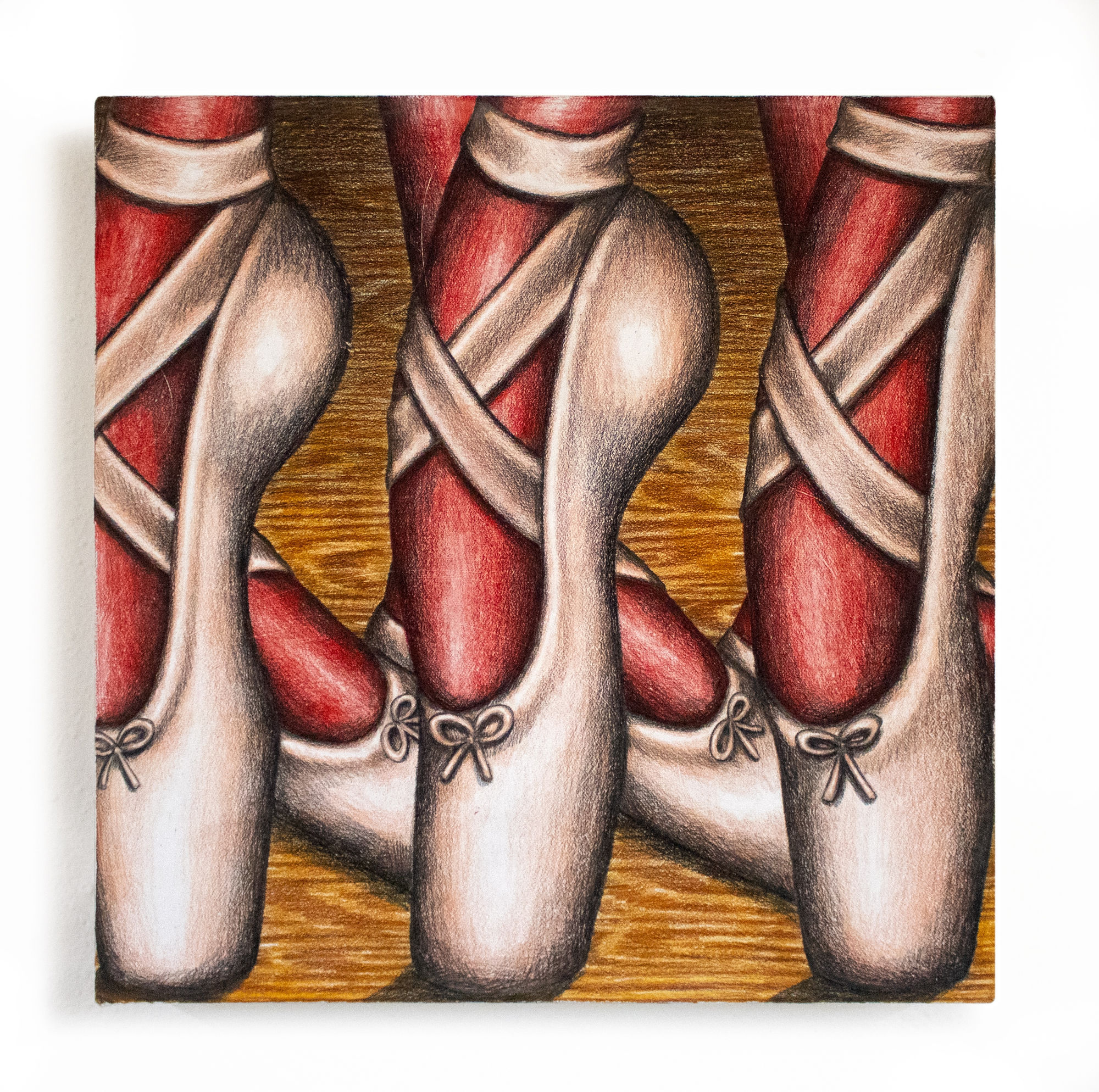 Samantha Rosenwald Pointe, 2023 Colored pencil on canvas 35.6 x 35.6 cm. 14 x 14 in.