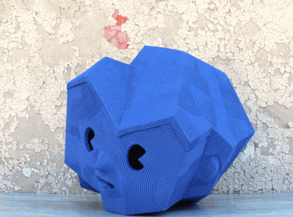 En Iwamura Neo-Jomon: Blue Face, 2019 Ceramics