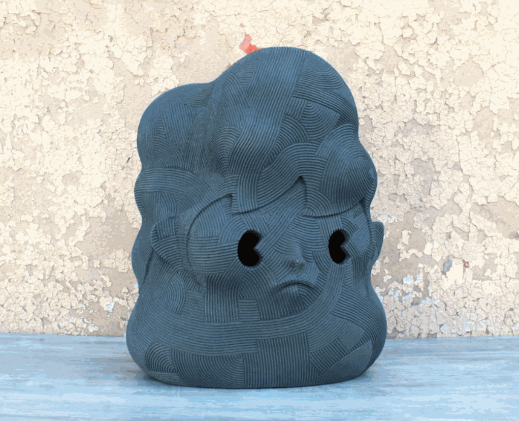 En Iwamura Neo-Jomon: Green Face, 2019 Ceramics