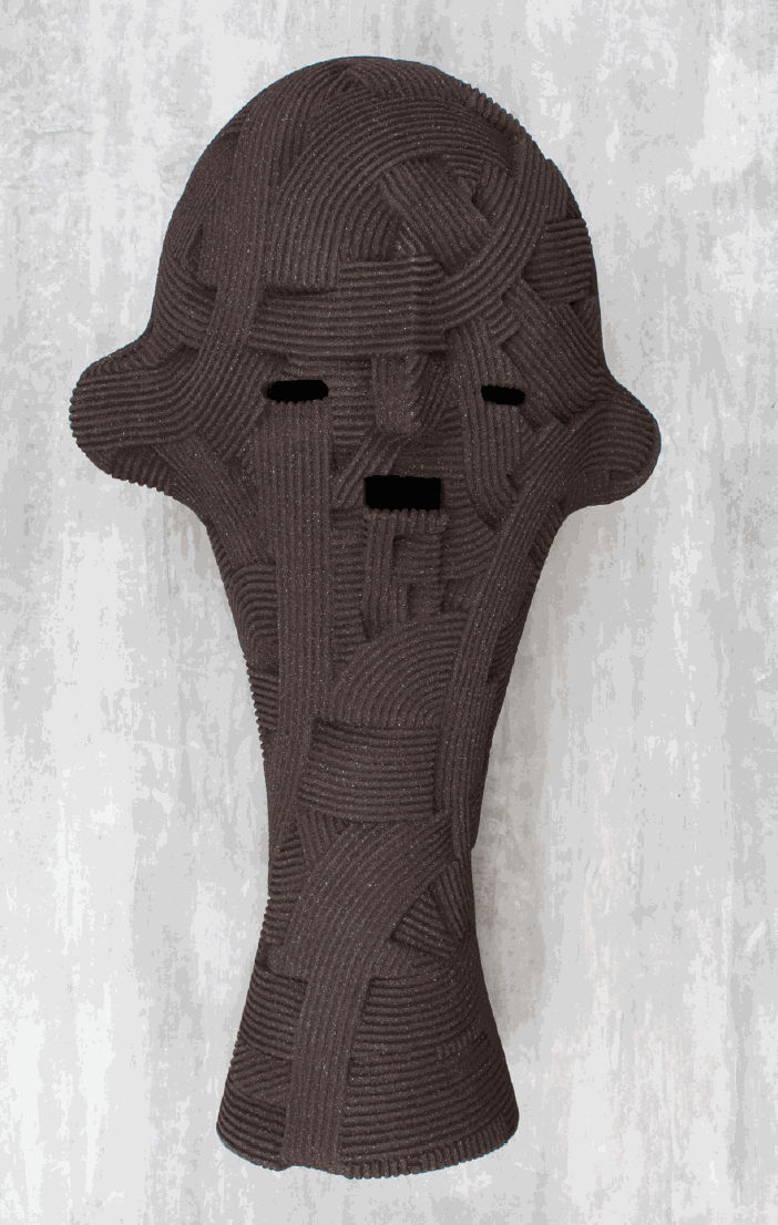 En Iwamura Neo-Jomon: Mask (Wall hanging piece), 2019 Ceramics