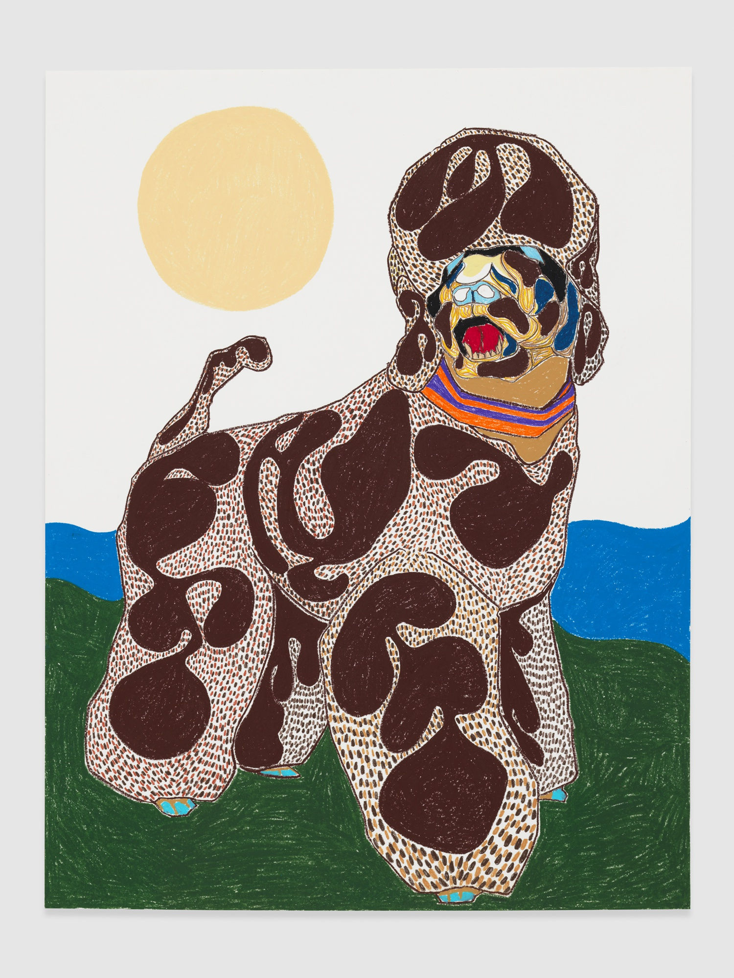 Susumu Kamijo EARLY SUMMER, 2019 Pastel, pencil & oil pastel on paper (framed) 193 x 130 cm. 76 x 51 in.