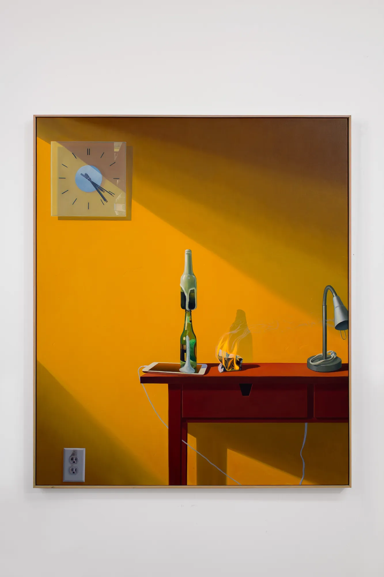 Paul Rouphail The Yellow Room, 2019 Oil on canvas mounted in artist's frame 137 x 116 cm. 54 x 45 in.