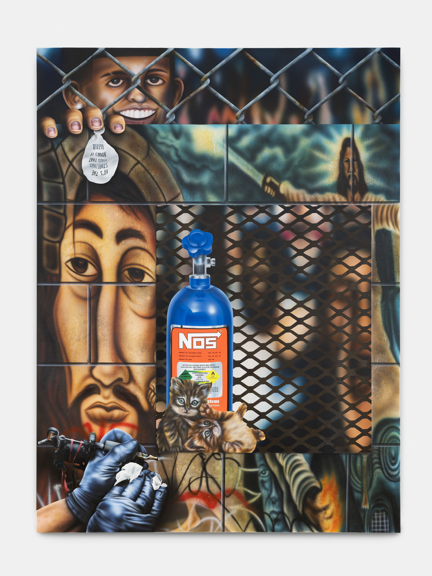 Mario Ayala Recreational Masochism, 2019 Acrylic on canvas 162.6 x 122 cm. 64 x 48in.