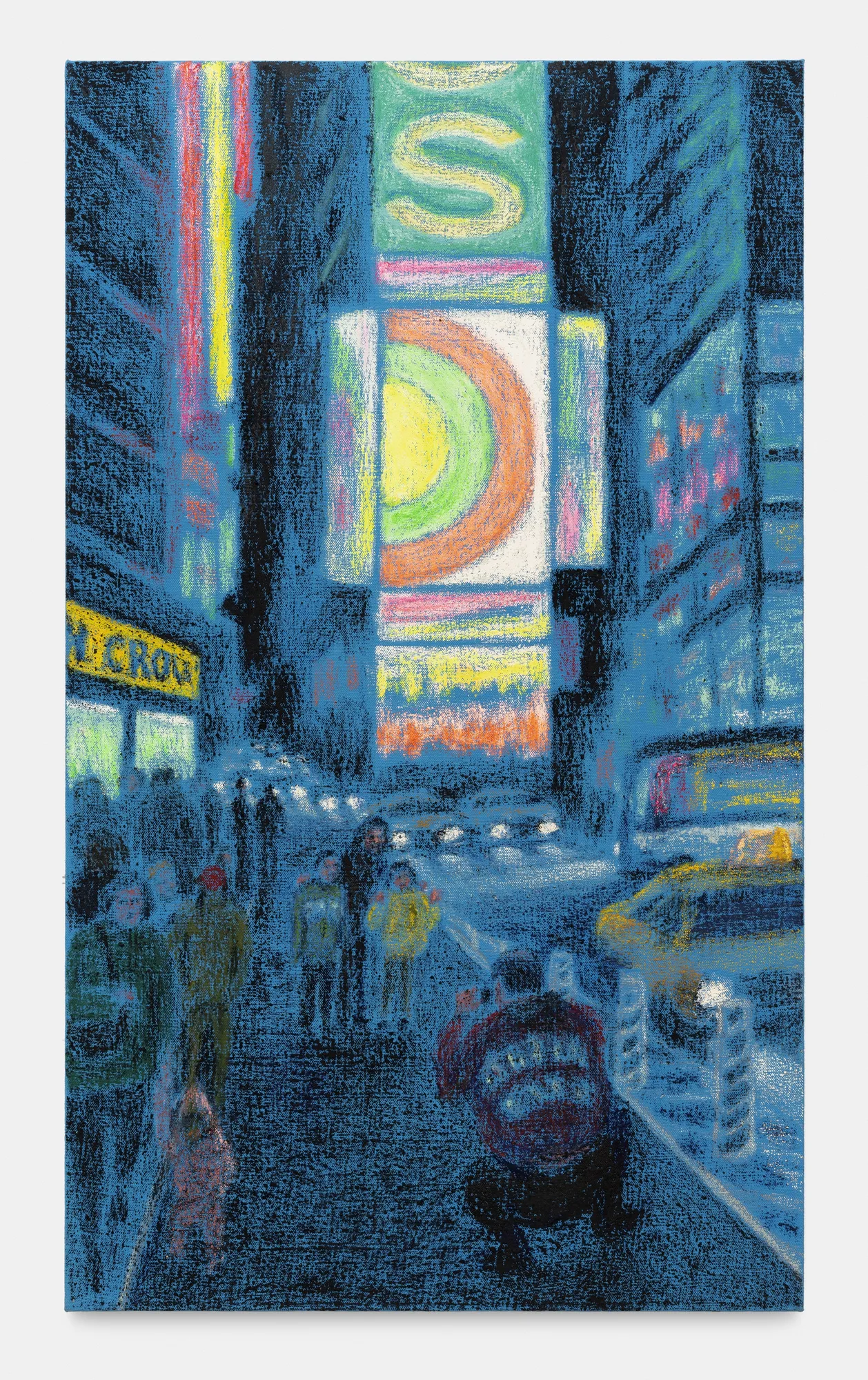 Jane Dickson Smile 2, 2017 Acrylic on canvas 112 x 66 cm. 44 x 26 in.