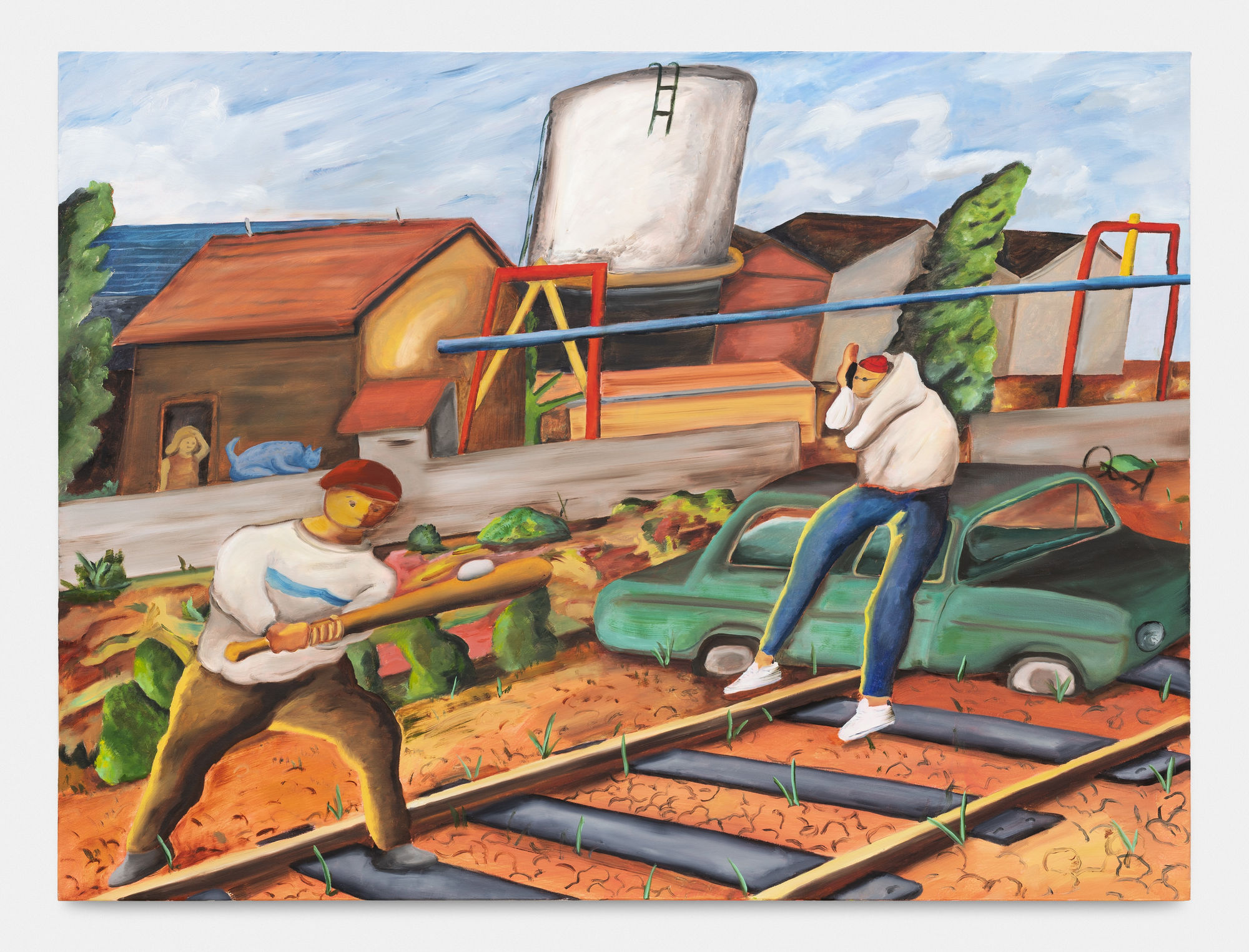 Hiroya Kurata Junkyard Blues, 2020 Oil on canvas 76 x 102 cm, 30 x 40 in.