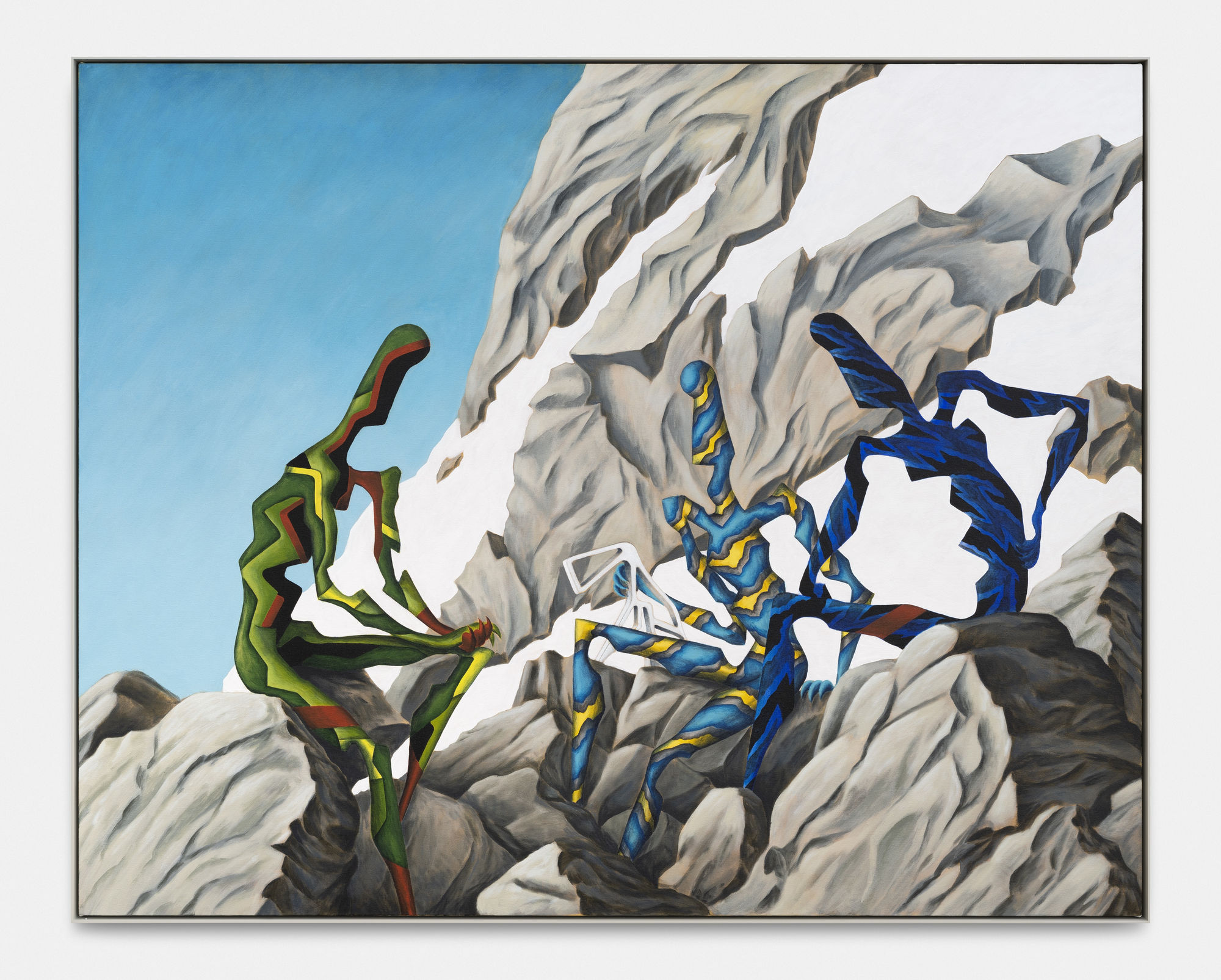 Alejandro Cardenas Mountain Team, 2020 Acrylic on canvas, powder coated aluminium frame 102 x 127 cm. 40 x 50 in.