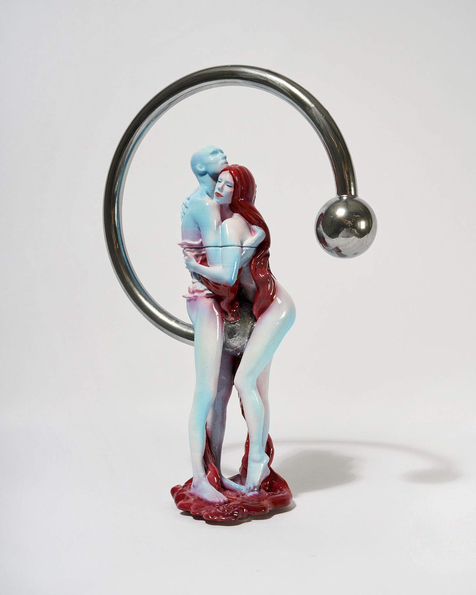 Stef Van Looveren SPIRITUAL INTIMACY – SYLVIE , 2021 PLA, epoxy, acrylic paint, silver leaf 45 x 20 x 15 cm. 13 x 7 x 5 in.