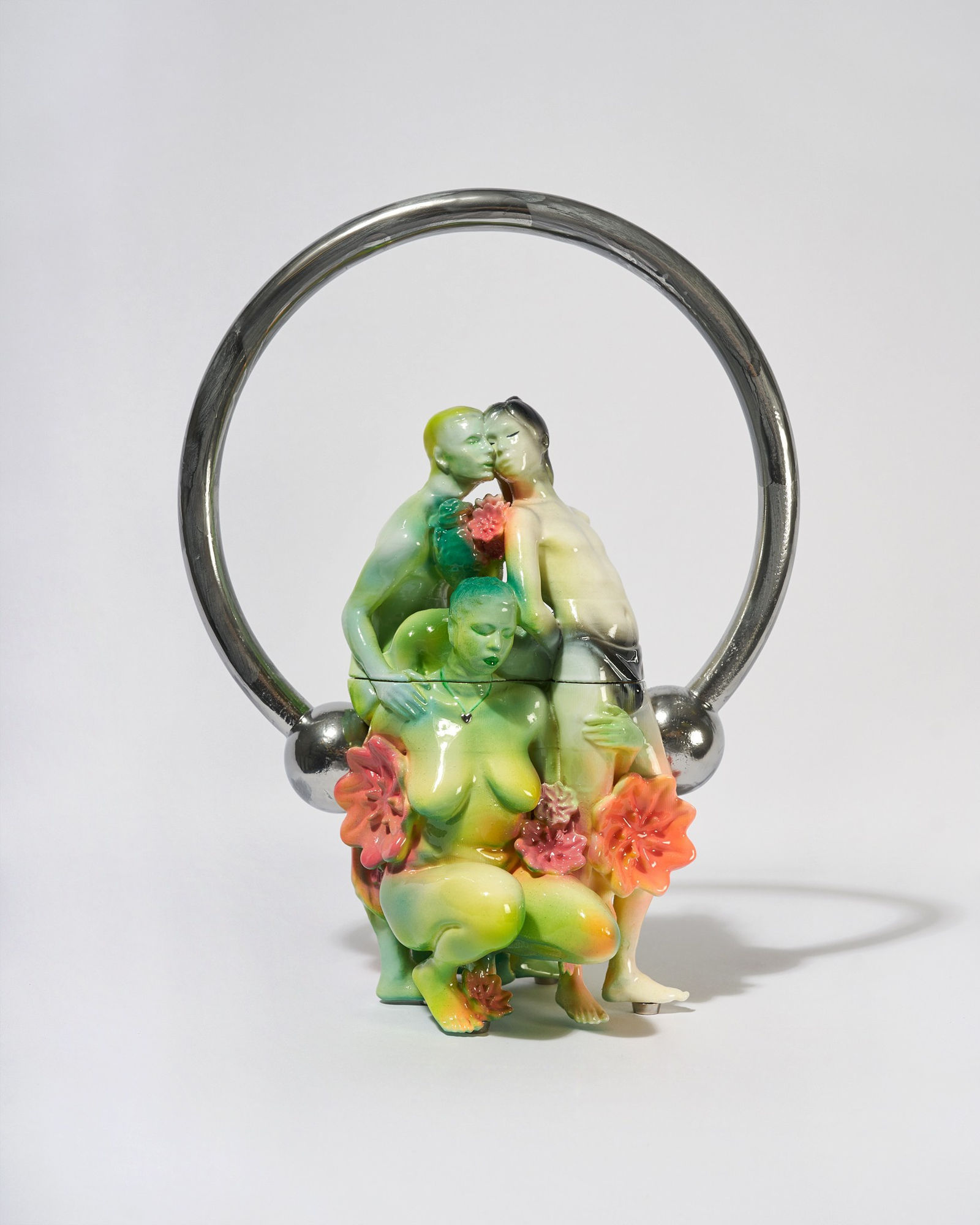 Stef Van Looveren SPIRITUAL INTIMACY – FRANCIS , 2021 PLA, epoxy, acrylic paint, silver leaf 40 x 25 x 15 cm. 15 x 9 x 5 in.