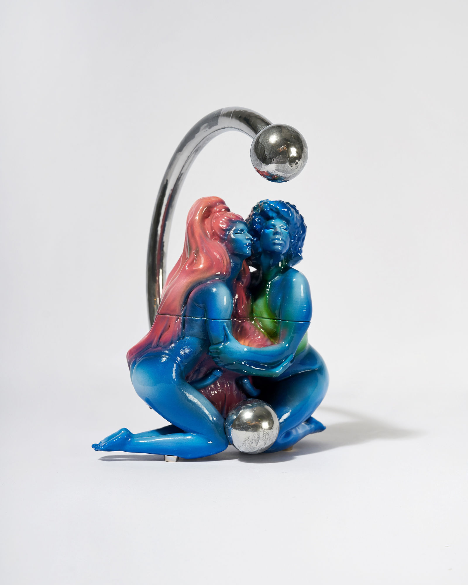 Stef Van Looveren SPIRITUAL INTIMACY – ZELDA , 2021 PLA, epoxy, acrylic paint, silver leaf 27 x 27 x 15 cm. 10 x 10 x 5 in.