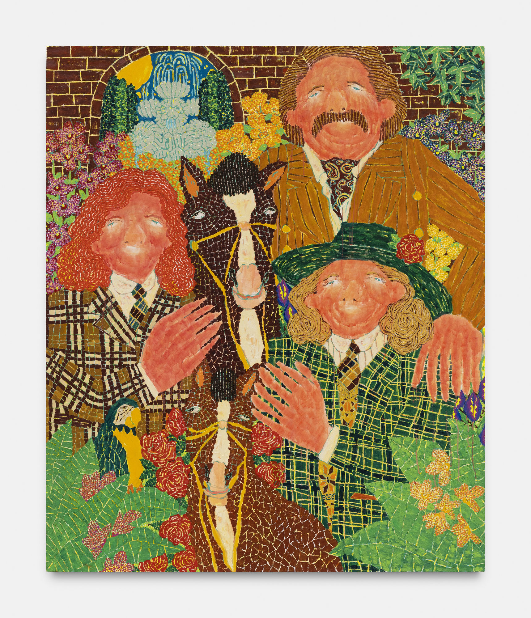 Koichi Sato Two Horses, 2021 Acrylic and oil on canvas 183 x 152 cm. 72 x 60 in.