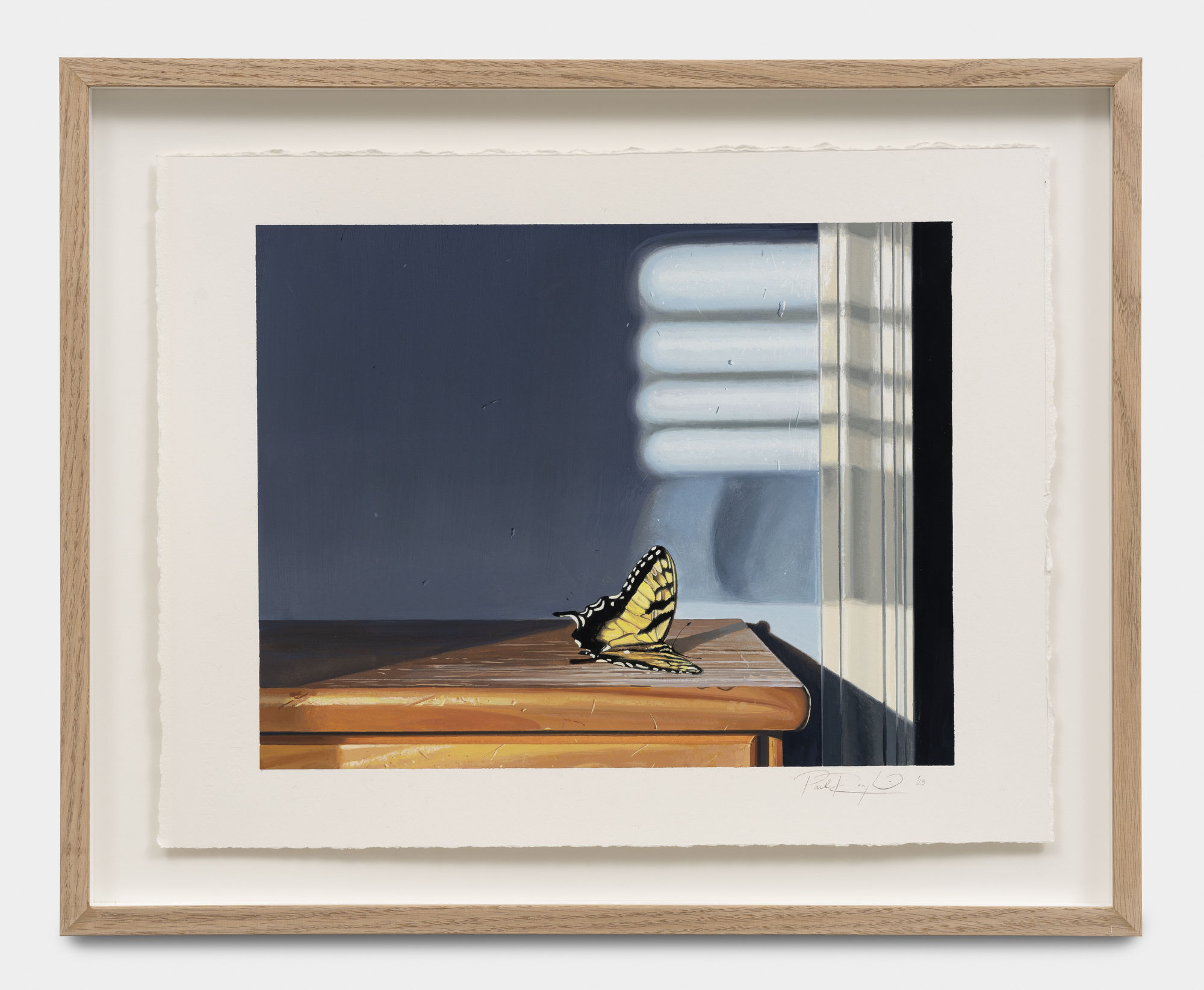 Paul Rouphail Butterfly, 2023 Gouache and pencil on paper 42.7 x 53 cm. (framed) 17 x 21 in. (framed)
