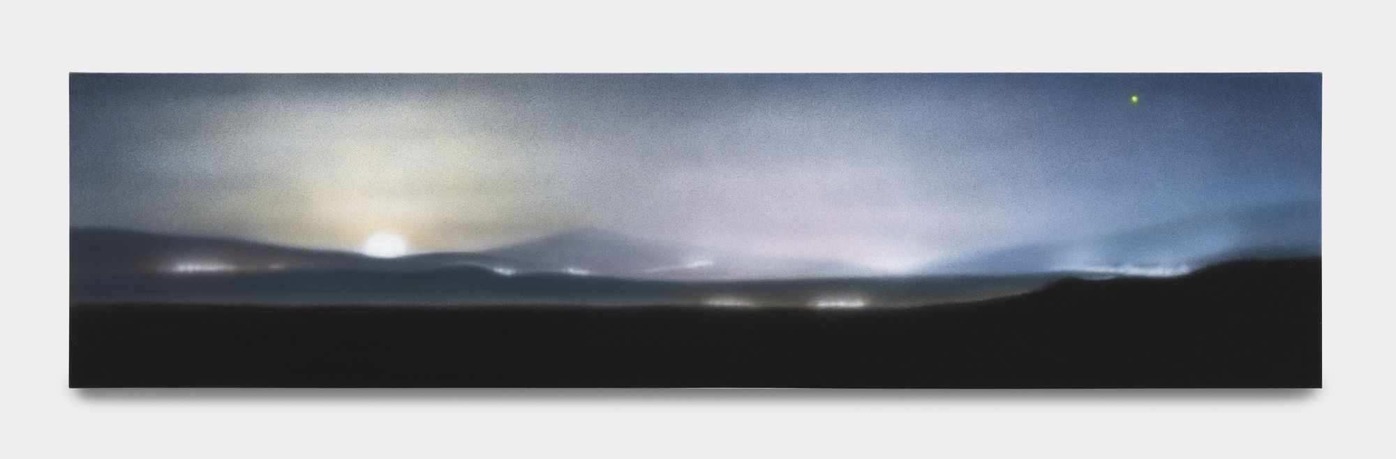 Aryo Toh Djojo Set & Setting Acrylic on canvas 30.5 x 121.9 cm. 12 x 48 in.