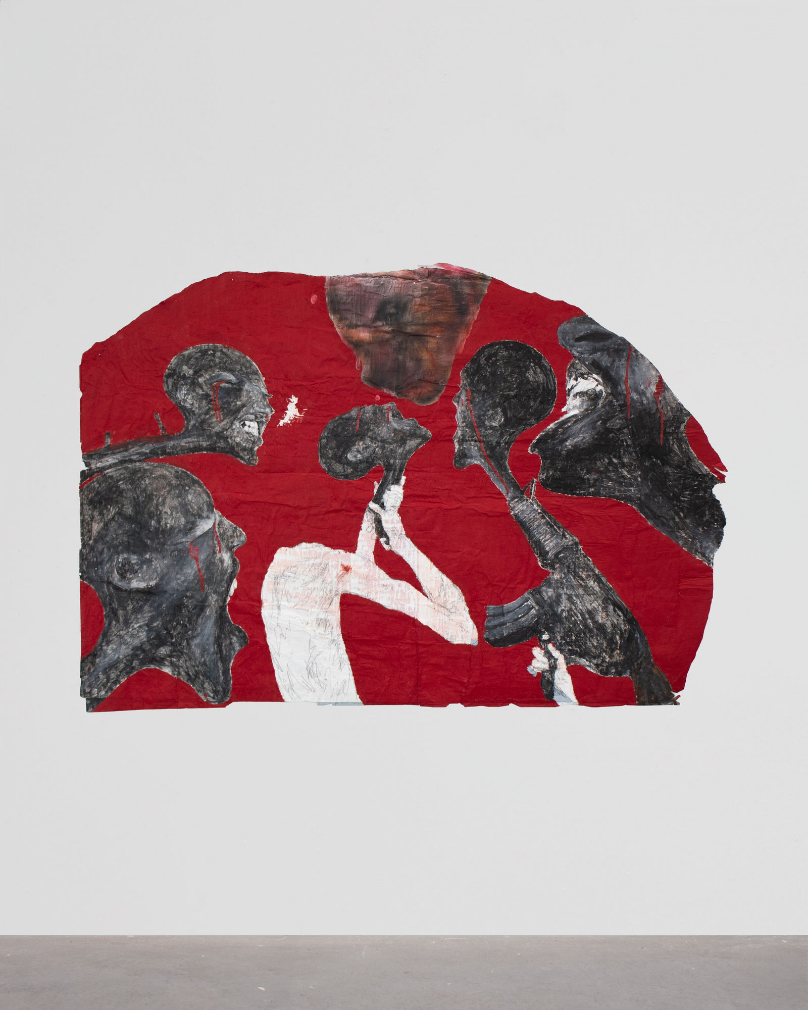 Pharaoh Kakudji As a Saint / Assasins, 2023 Mixed media on paper 122 x 185 cm. 48 x 72.8 in.