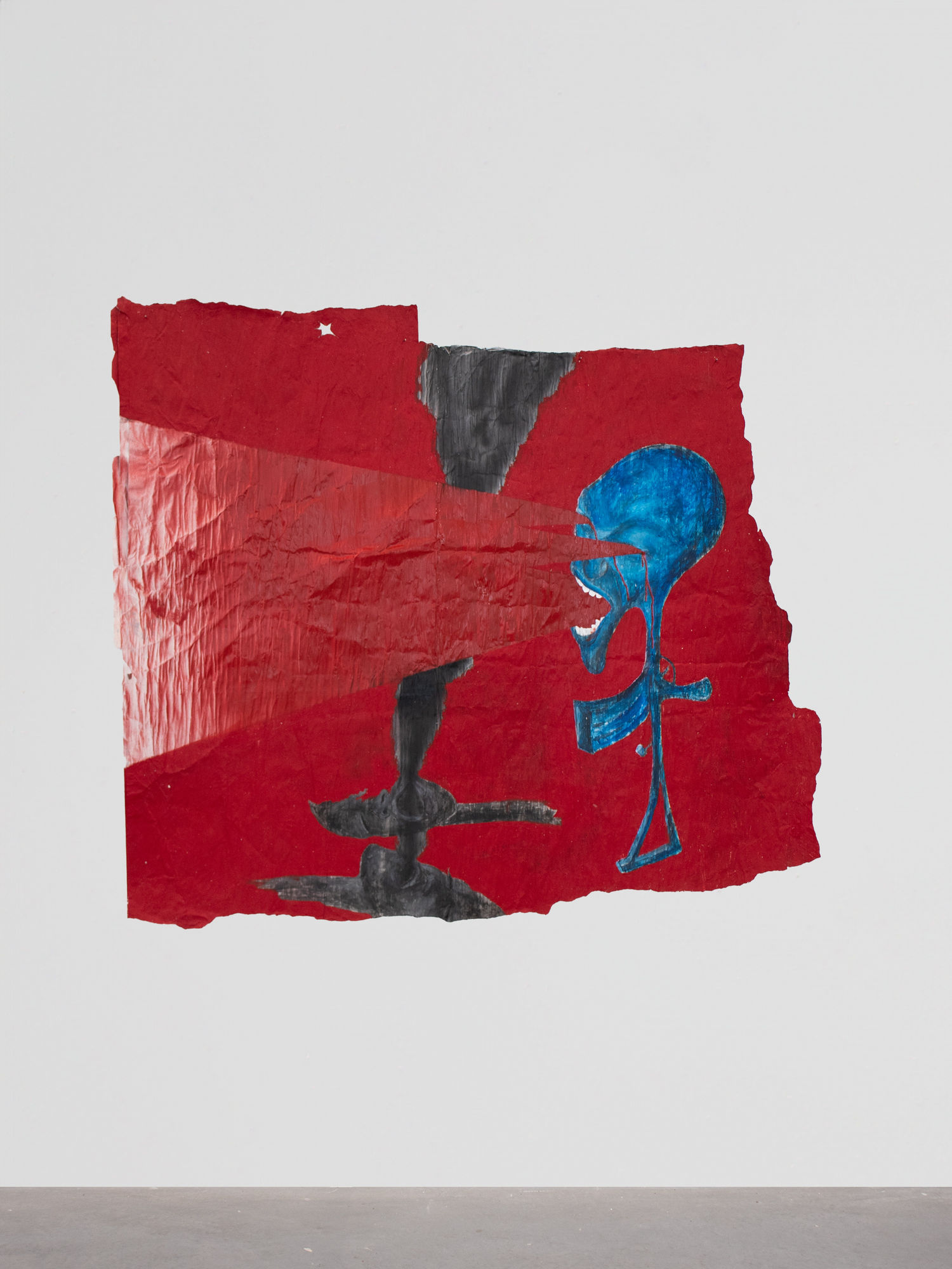 Pharaoh Kakudji Instrument Story - Acte 3, 2024 Mixed media on paper 140 x 158 cm. 55 x 62.2 in.