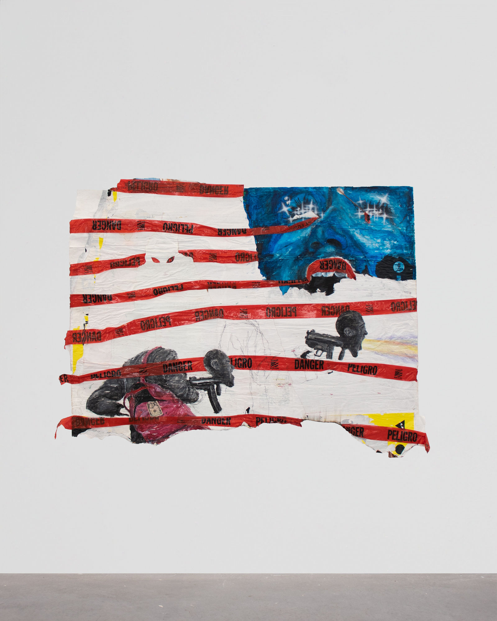 Pharaoh Kakudji The Dark or Clear Side of it, 2023 Mixed media on paper 143 x 182 cm. 56.2 x 71.6 in.