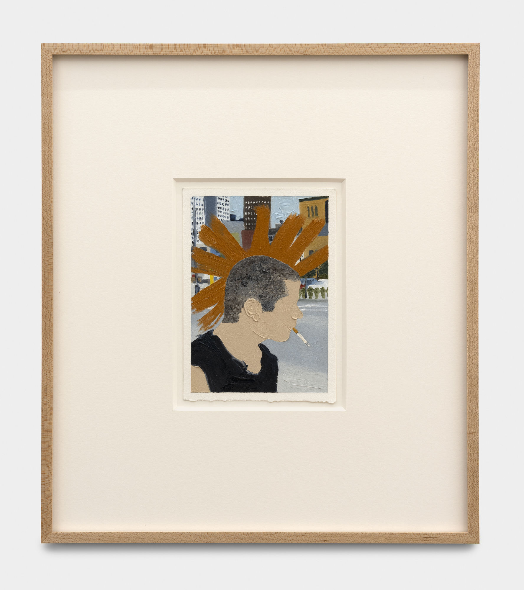 Shaina McCoy Punk, No?, 2023 Oil on paper 17.8 x 12.7 cm. 7 x 5 in.