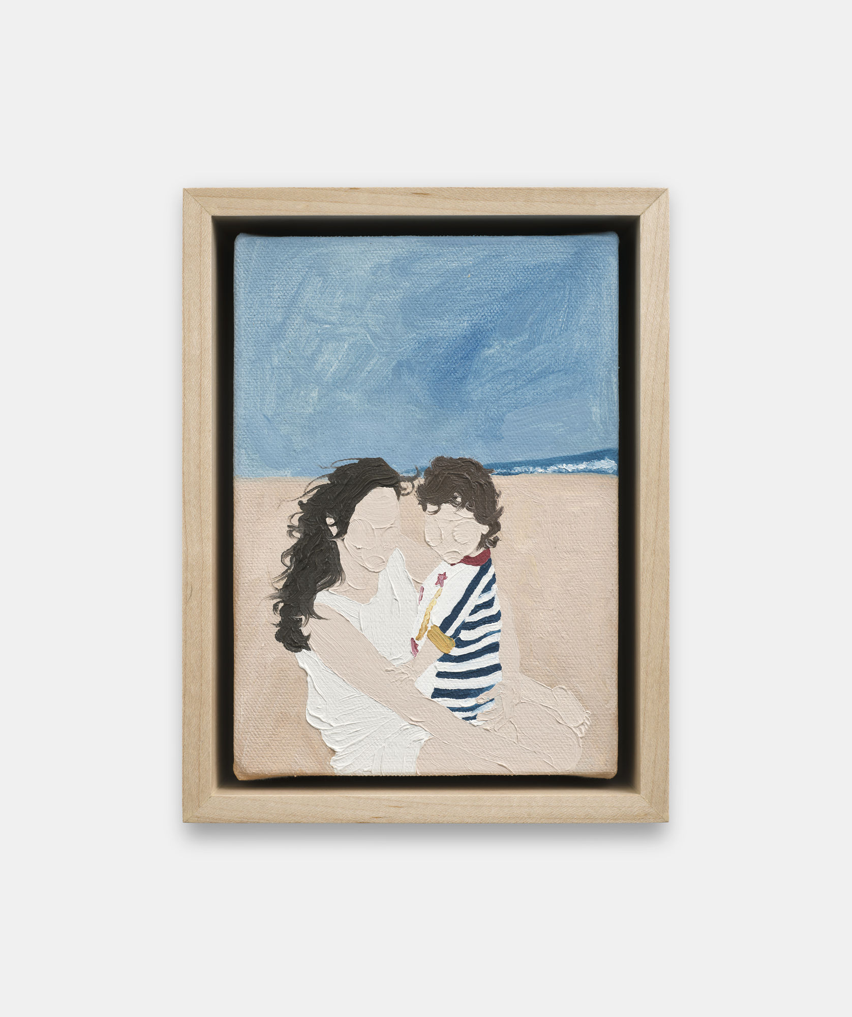 Shaina McCoy Aunty Gina and Nick, 2024 Oil on canvas on wood panel 17.8 x 12.7 cm. 7 x 5 in.