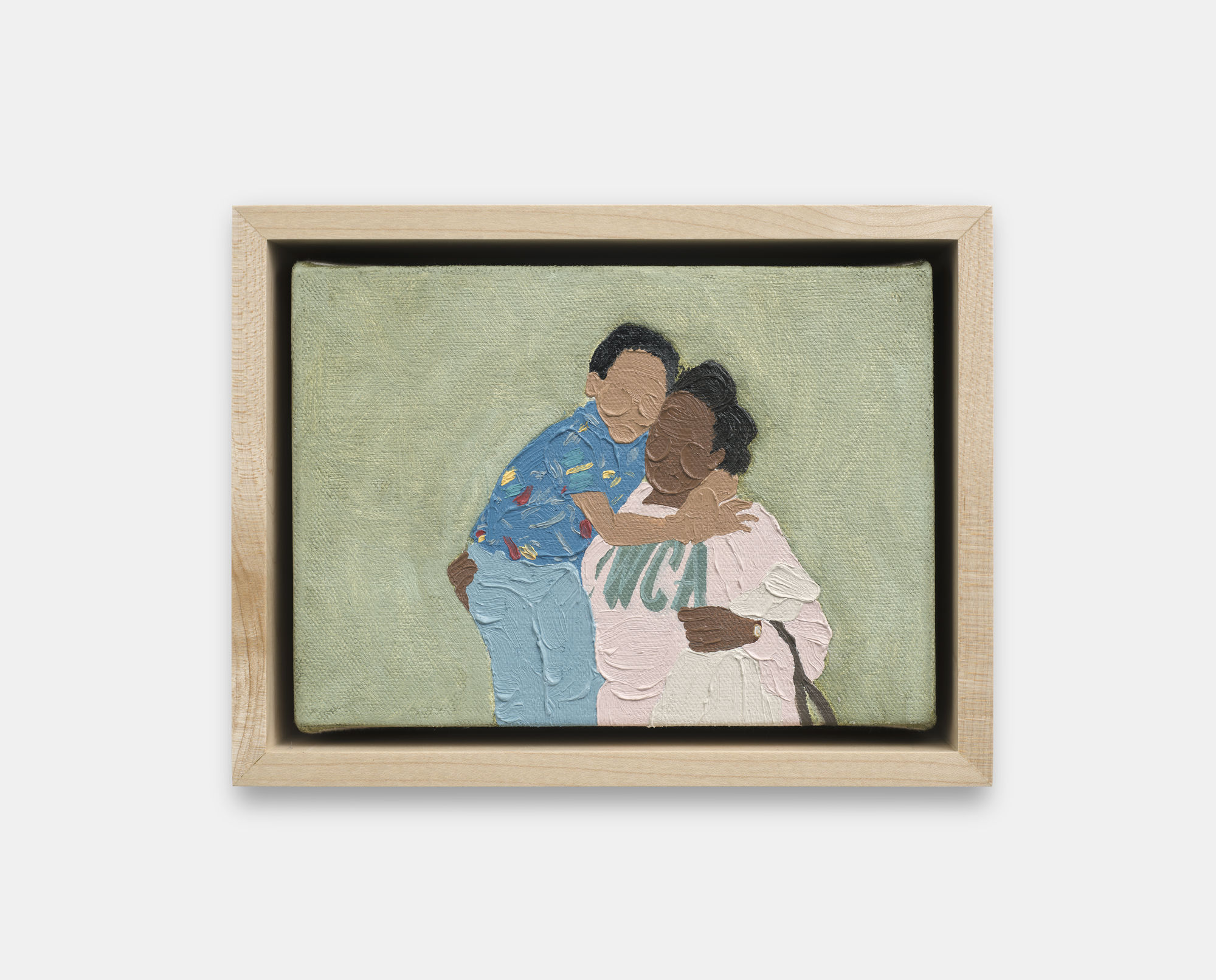 Shaina McCoy Aunty Love, 2024 Oil on canvas and wood panel 12.7 x 17.8 cm. 5 x 7 in.