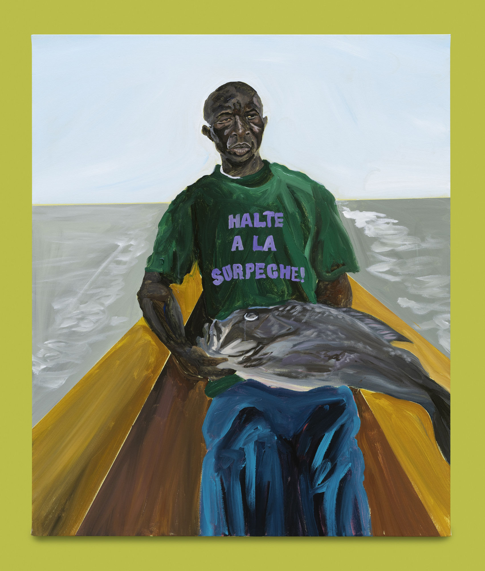 Marcus Brutus Halte A La Surpeche, 2022 Acrylic on canvas 121.9 x 101.6 cm. 48 x 40 in.