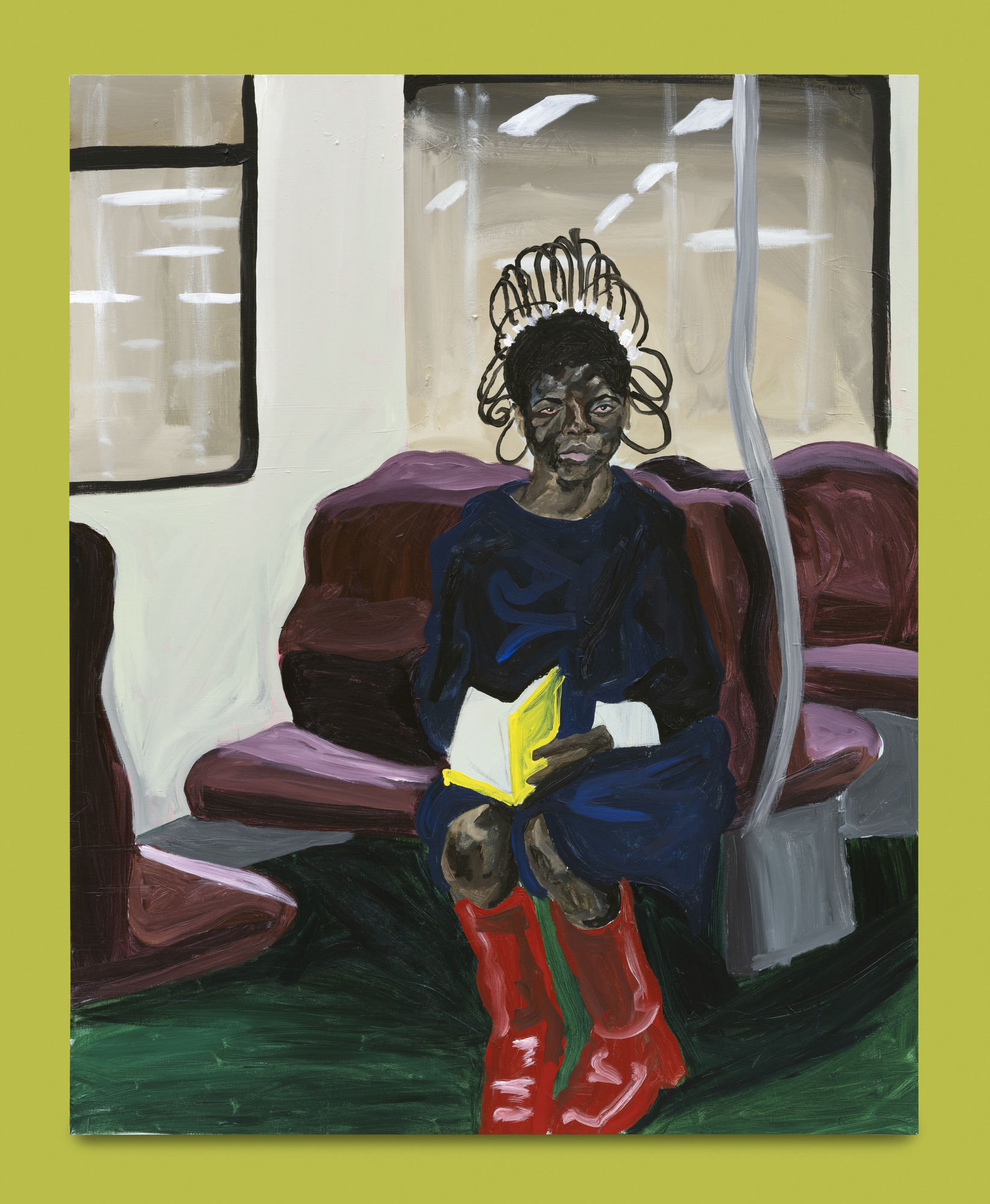 Marcus Brutus Threaded Journey, 2022 Acrylic on canvas 152.4 x 121.9 cm. 60 x 48 in.